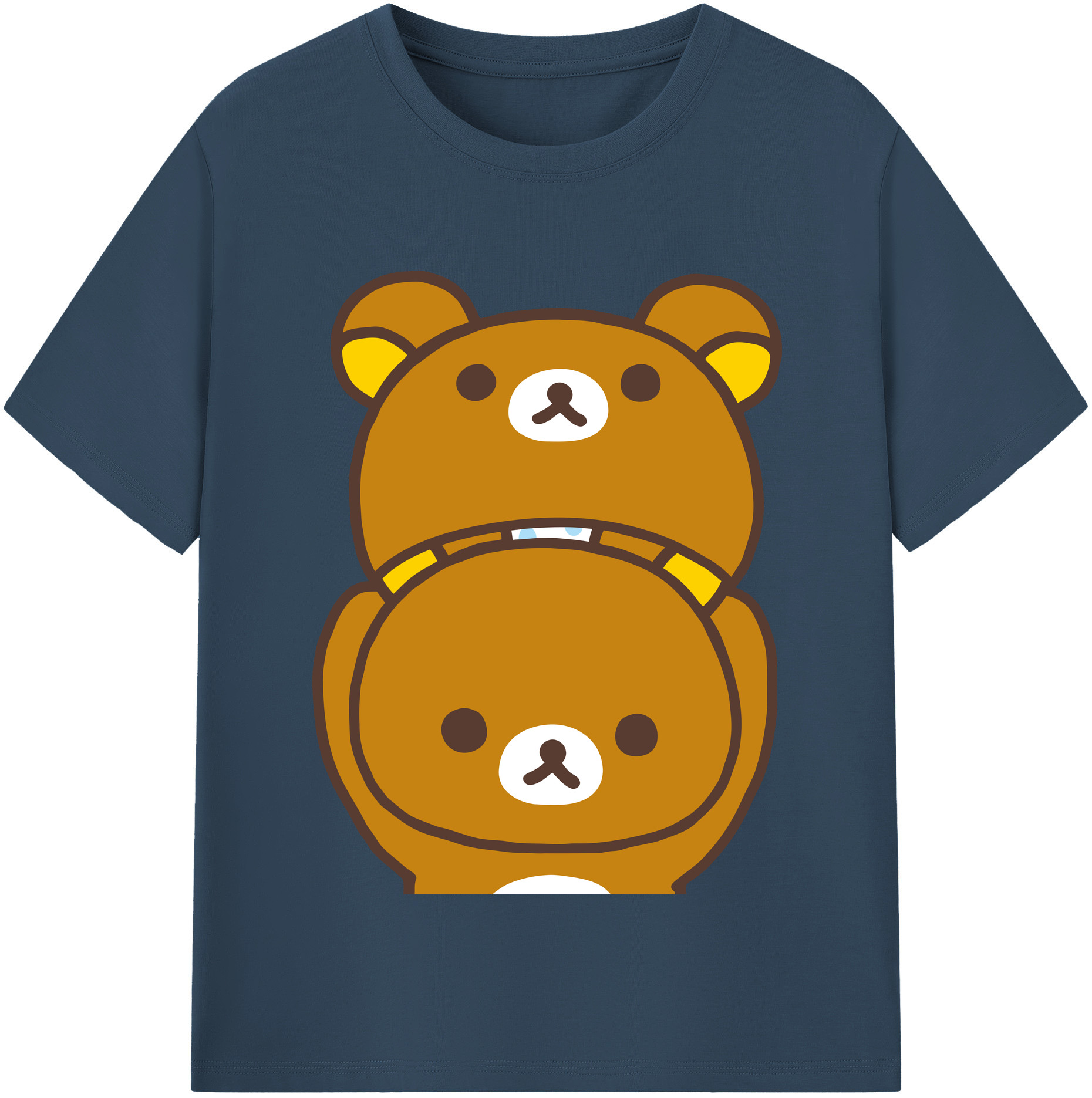 （画像用） リラックマ リラックマ キイロイトリ Rilakkuma Korilakkuma Kiiroitori レディースカジュアルプリントTシャツ（綿100％）
