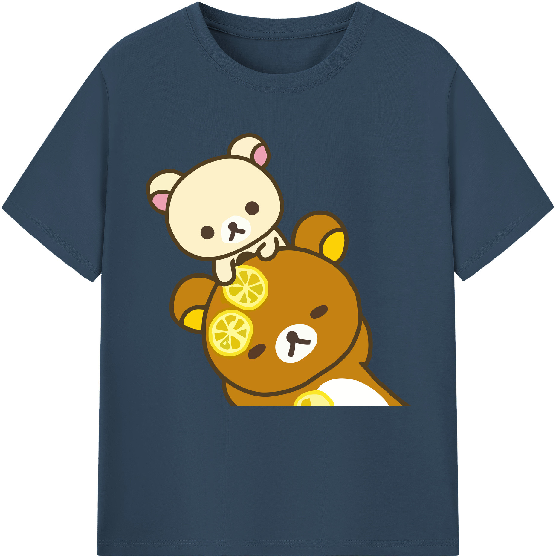 （画像用） リラックマ リラックマ キイロイトリ Rilakkuma Korilakkuma Kiiroitori レディースカジュアルプリントTシャツ（綿100％）