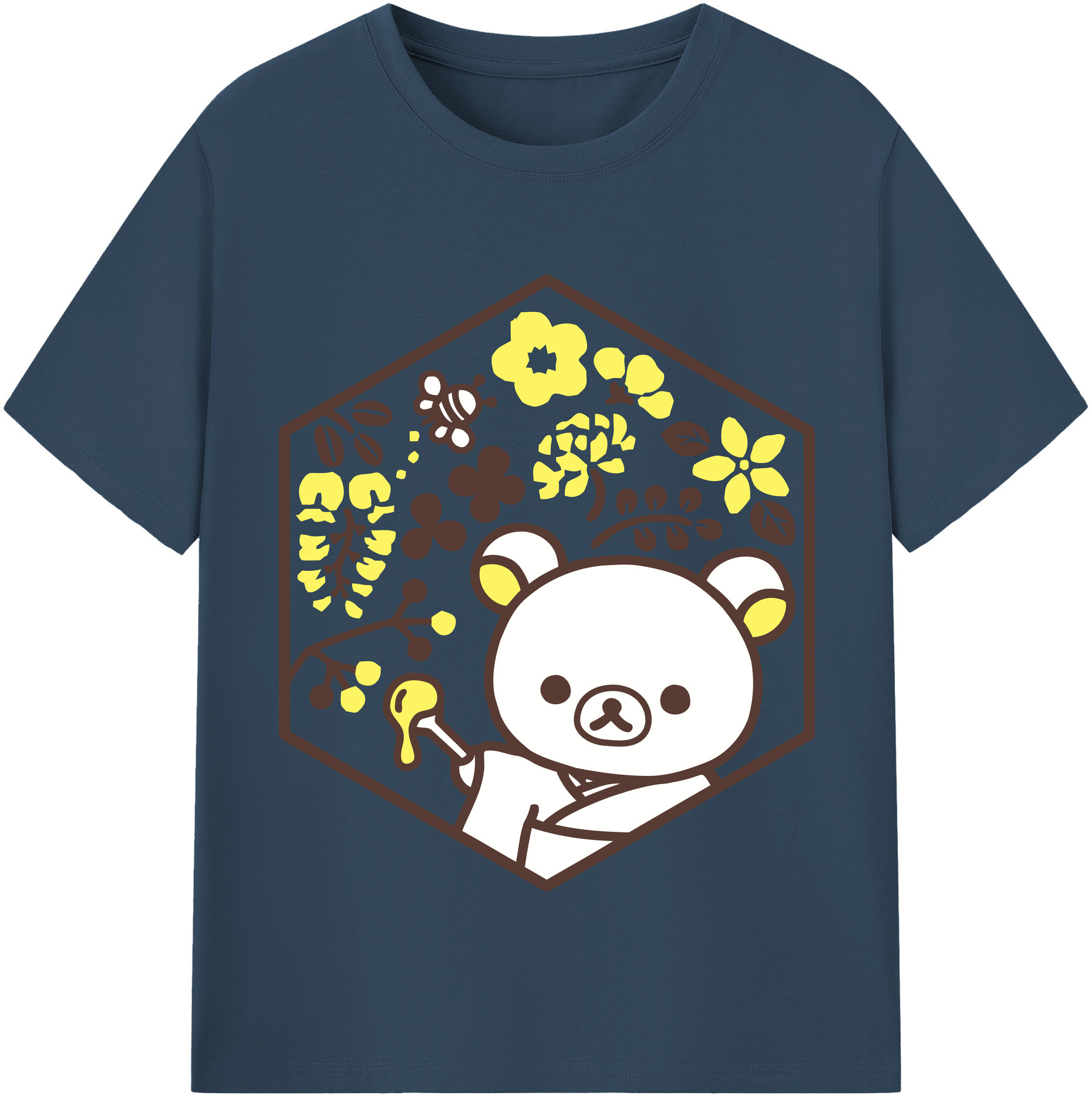 （画像用） リラックマ リラックマ キイロイトリ Rilakkuma Korilakkuma Kiiroitori レディースカジュアルプリントTシャツ（綿100％）