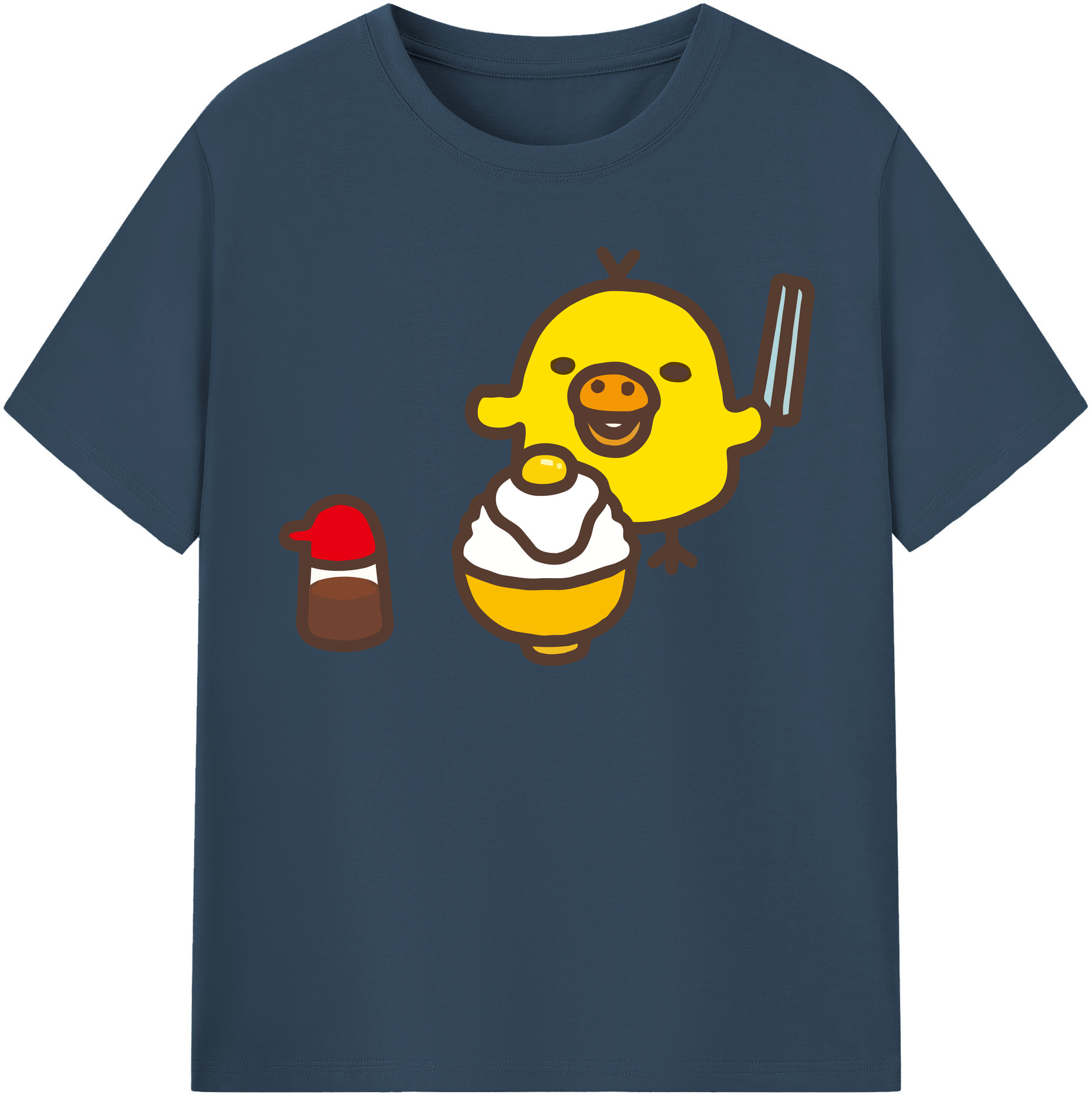 （画像用） リラックマ リラックマ キイロイトリ Rilakkuma Korilakkuma Kiiroitori レディースカジュアルプリントTシャツ（綿100％）