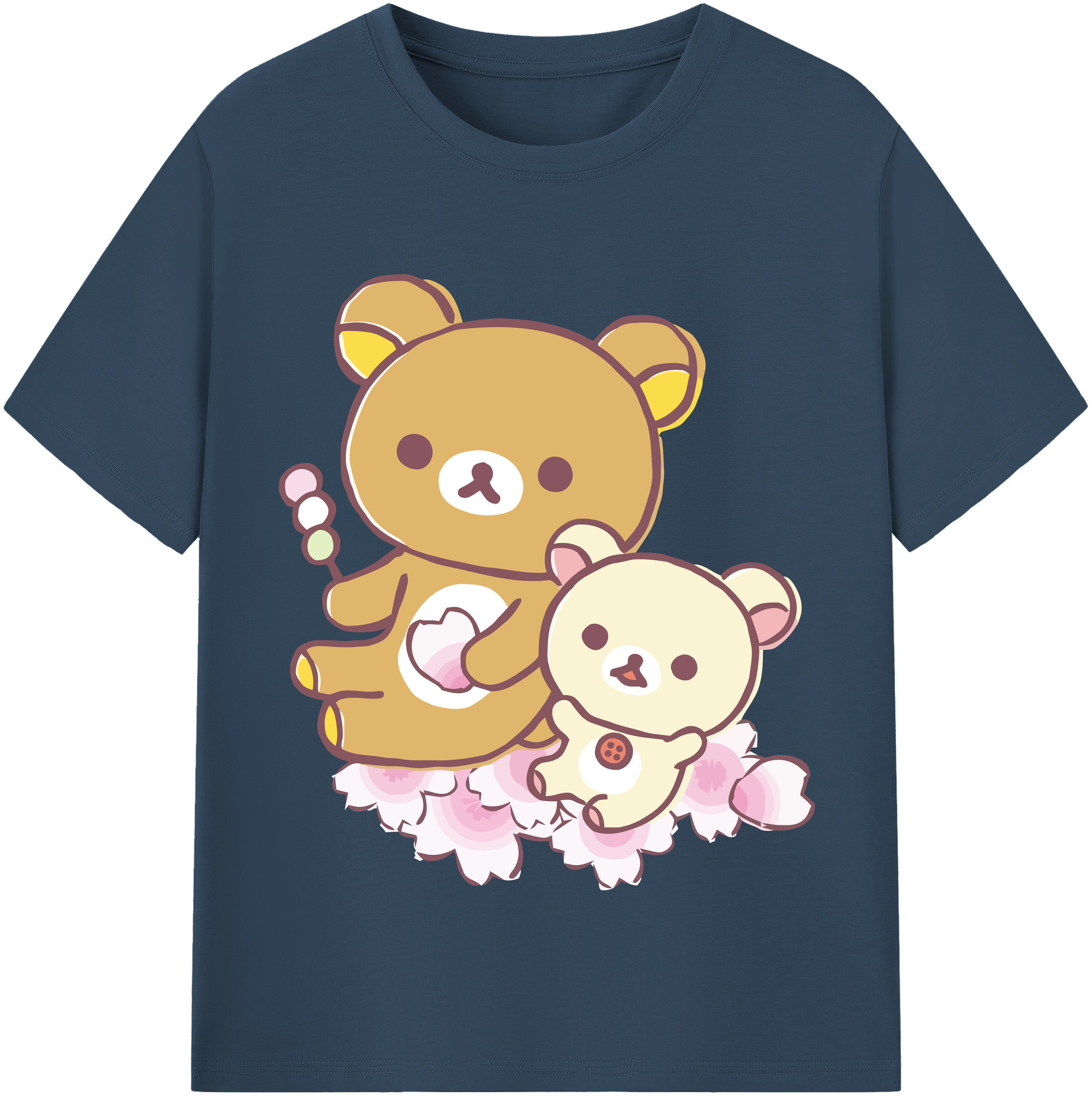 （画像用） リラックマ リラックマ キイロイトリ Rilakkuma Korilakkuma Kiiroitori レディースカジュアルプリントTシャツ（綿100％）
