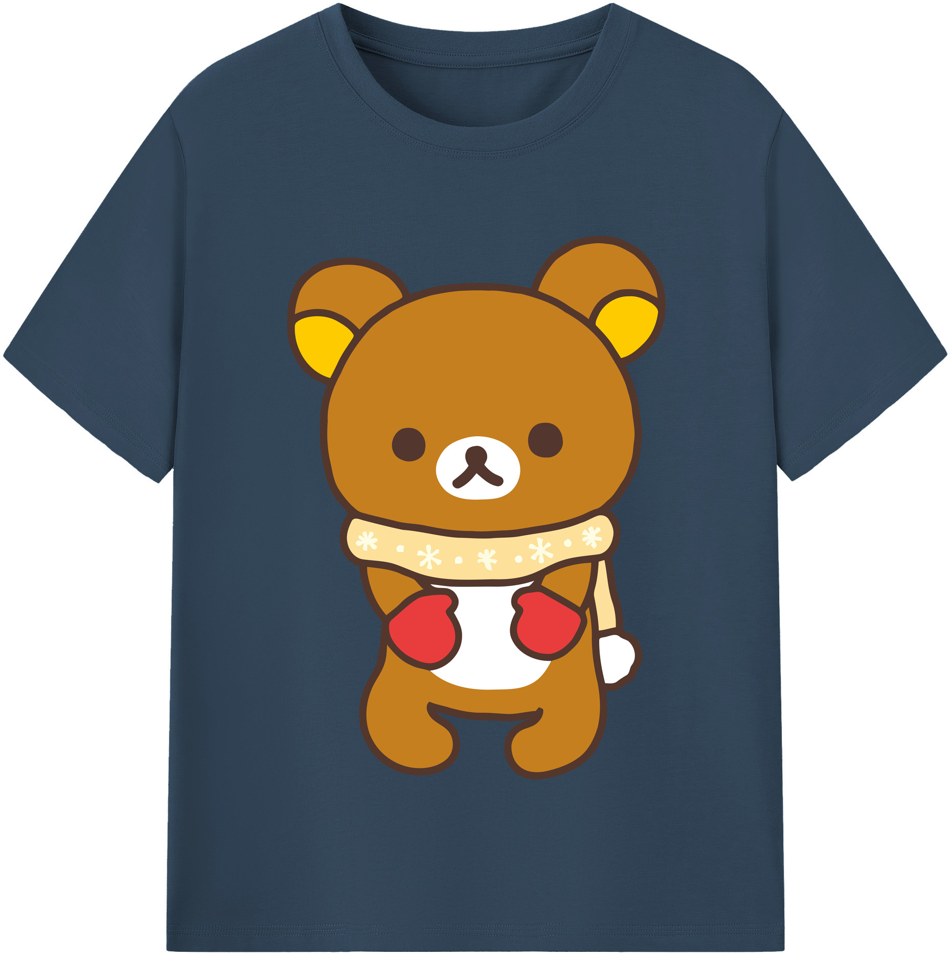 （画像用） リラックマ リラックマ キイロイトリ Rilakkuma Korilakkuma Kiiroitori レディースカジュアルプリントTシャツ（綿100％）