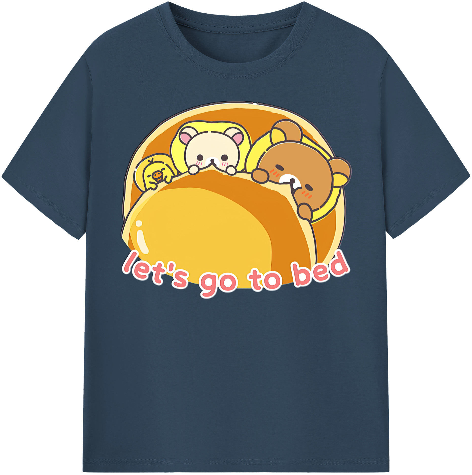 （画像用） リラックマ リラックマ キイロイトリ Rilakkuma Korilakkuma Kiiroitori レディースカジュアルプリントTシャツ（綿100％）
