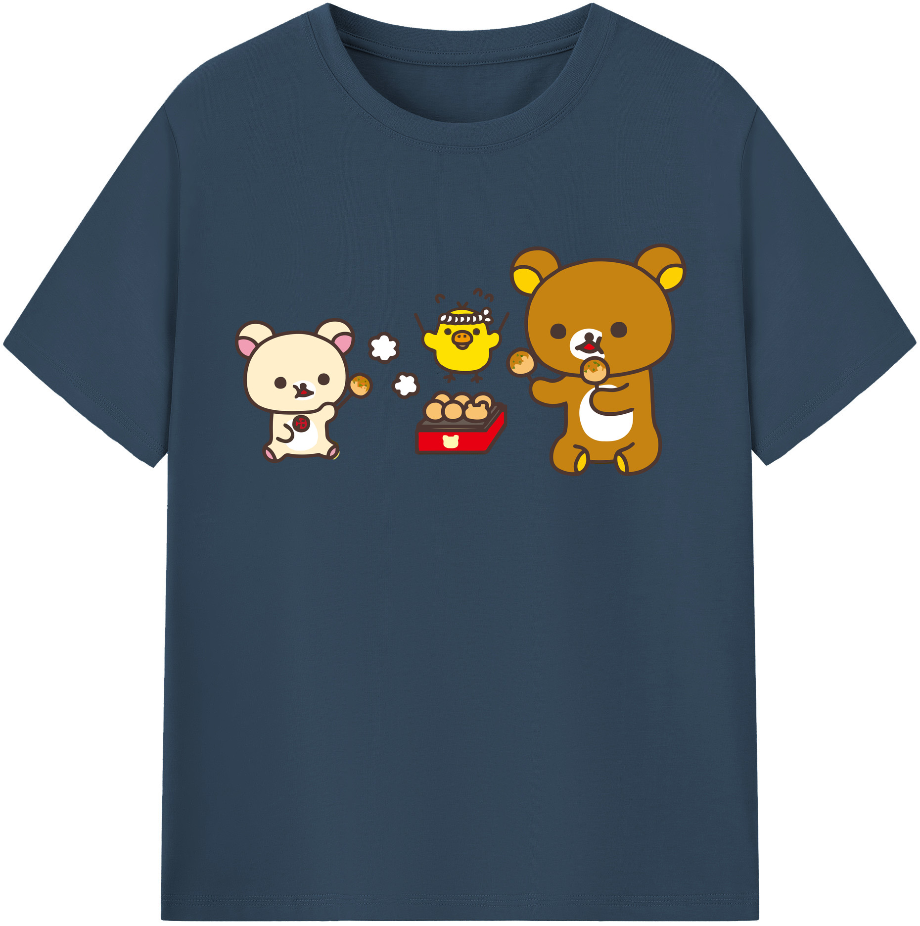 （画像用） リラックマ リラックマ キイロイトリ Rilakkuma Korilakkuma Kiiroitori レディースカジュアルプリントTシャツ（綿100％）