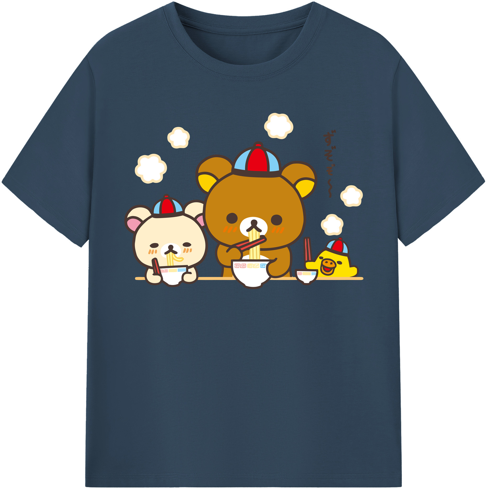 （画像用） リラックマ リラックマ キイロイトリ Rilakkuma Korilakkuma Kiiroitori レディースカジュアルプリントTシャツ（綿100％）