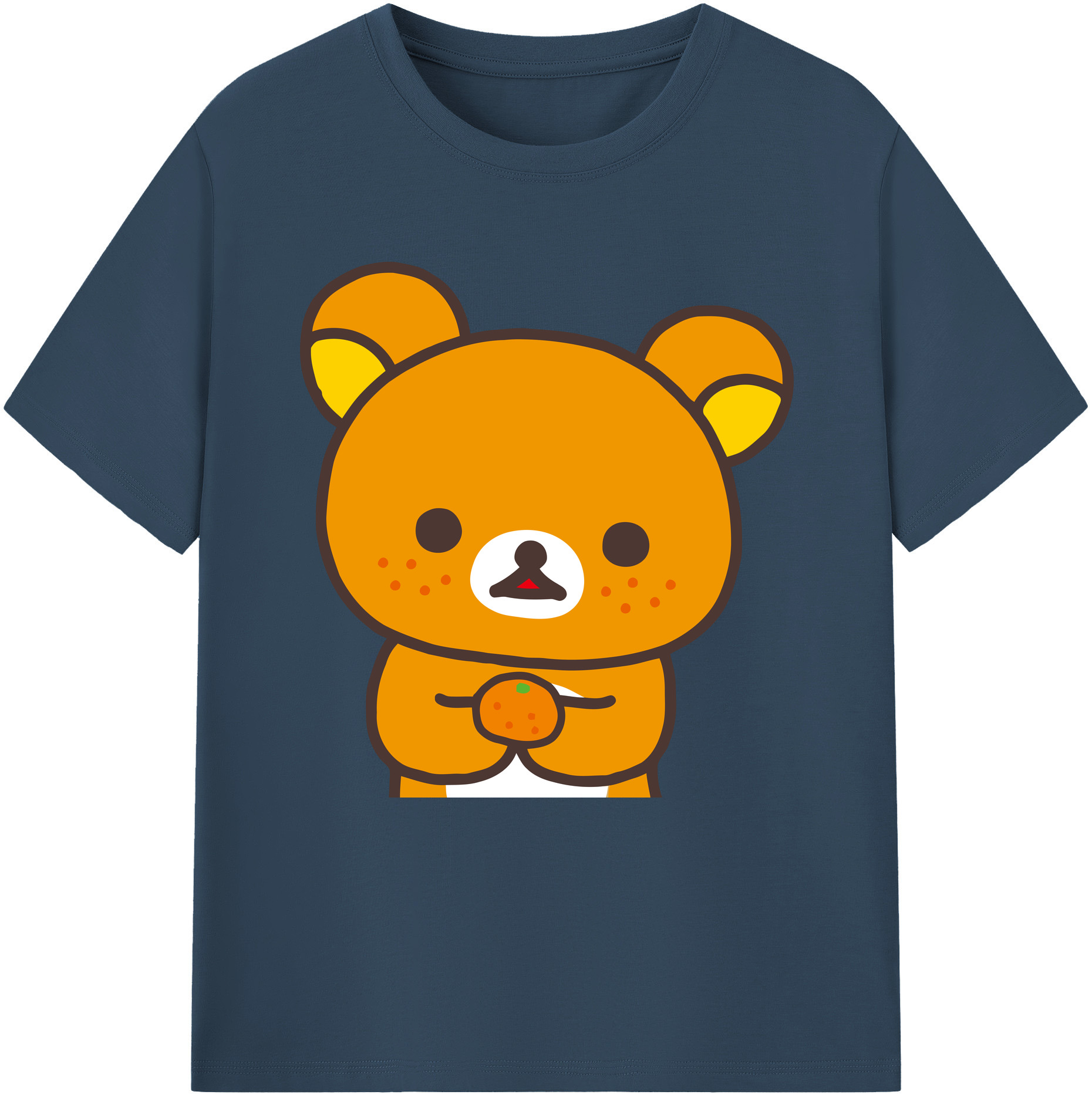 （画像用） リラックマ リラックマ キイロイトリ Rilakkuma Korilakkuma Kiiroitori レディースカジュアルプリントTシャツ（綿100％）