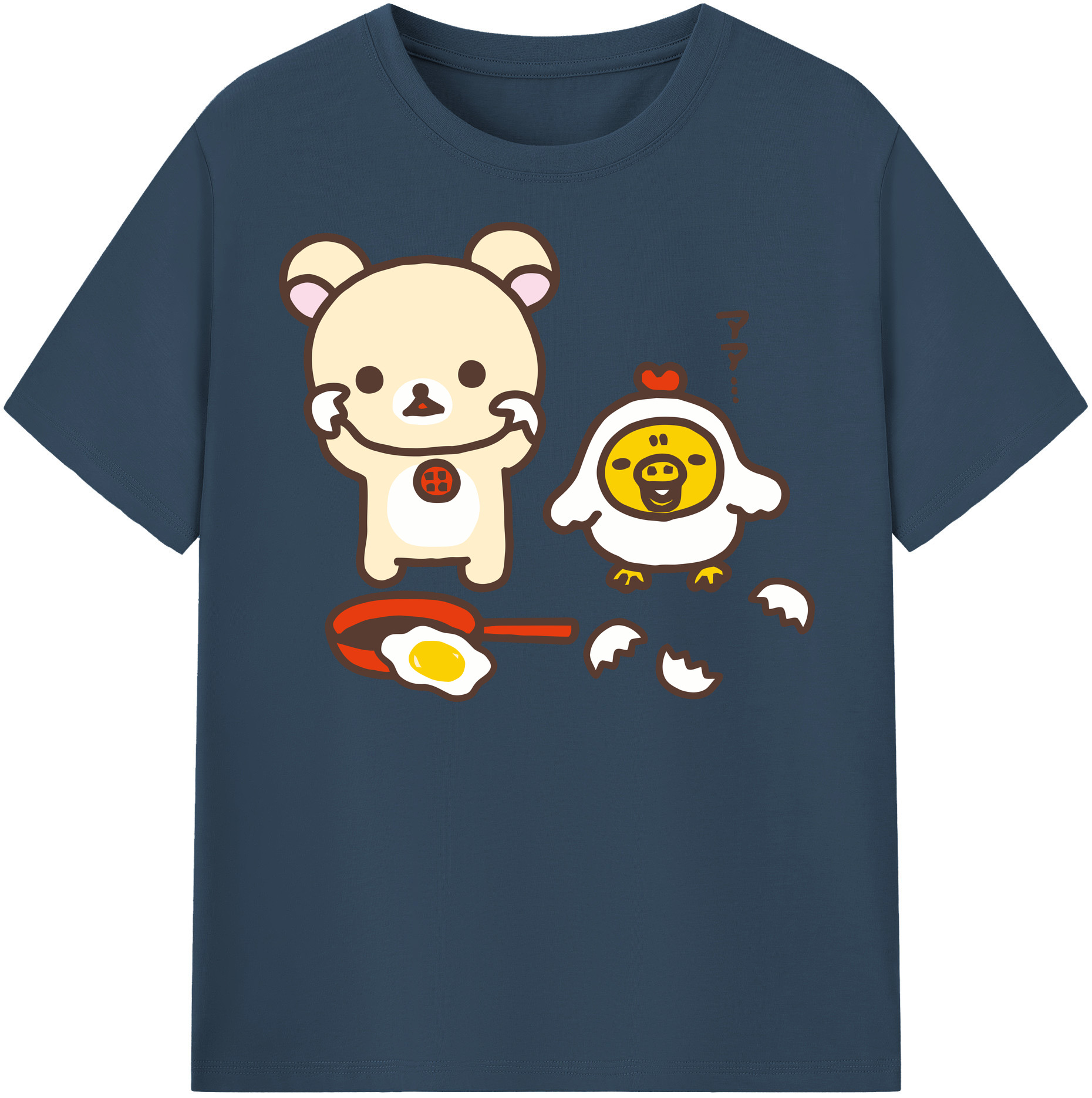 （画像用） リラックマ リラックマ キイロイトリ Rilakkuma Korilakkuma Kiiroitori レディースカジュアルプリントTシャツ（綿100％）