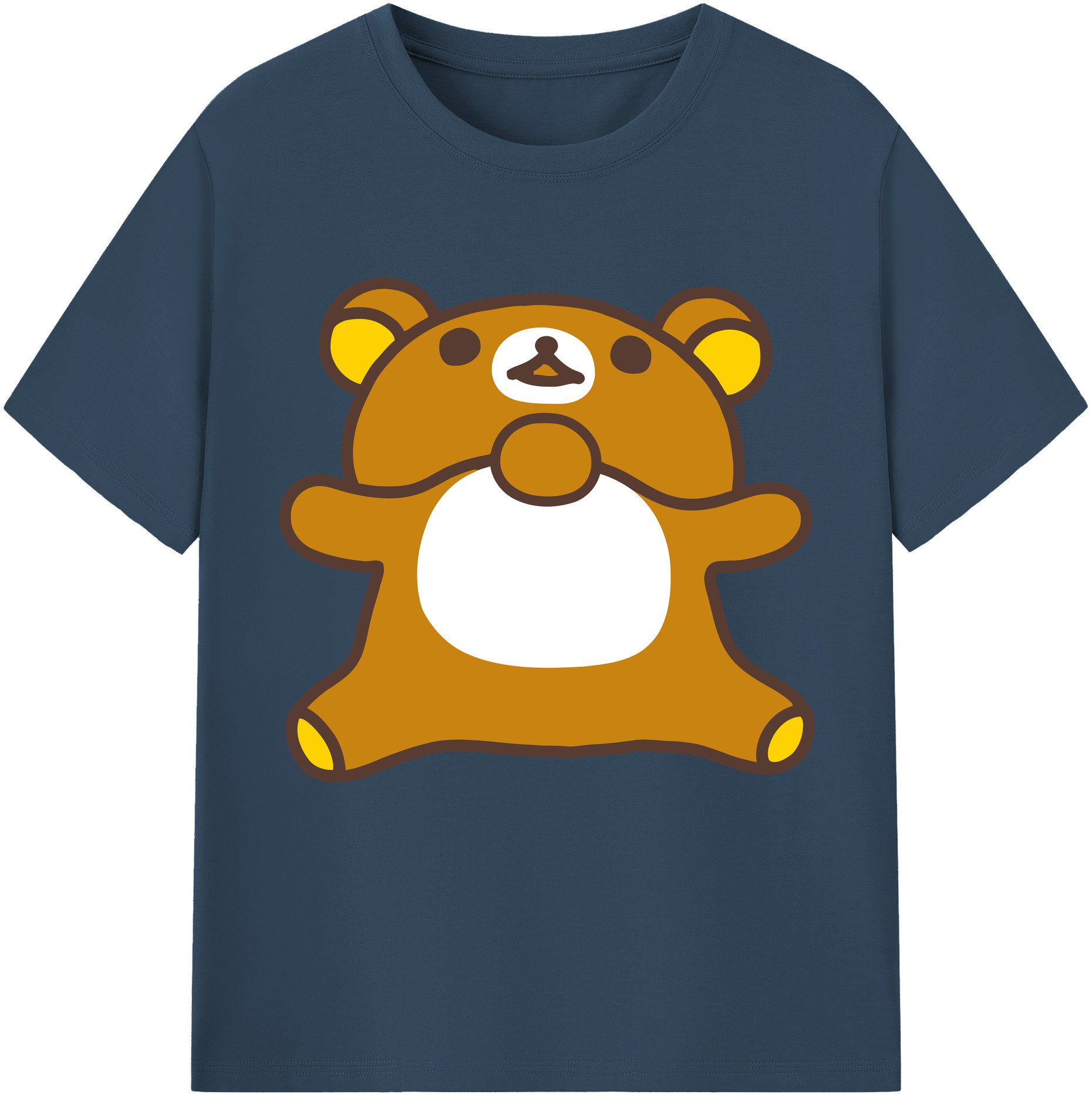（画像用） リラックマ リラックマ キイロイトリ Rilakkuma Korilakkuma Kiiroitori レディースカジュアルプリントTシャツ（綿100％）