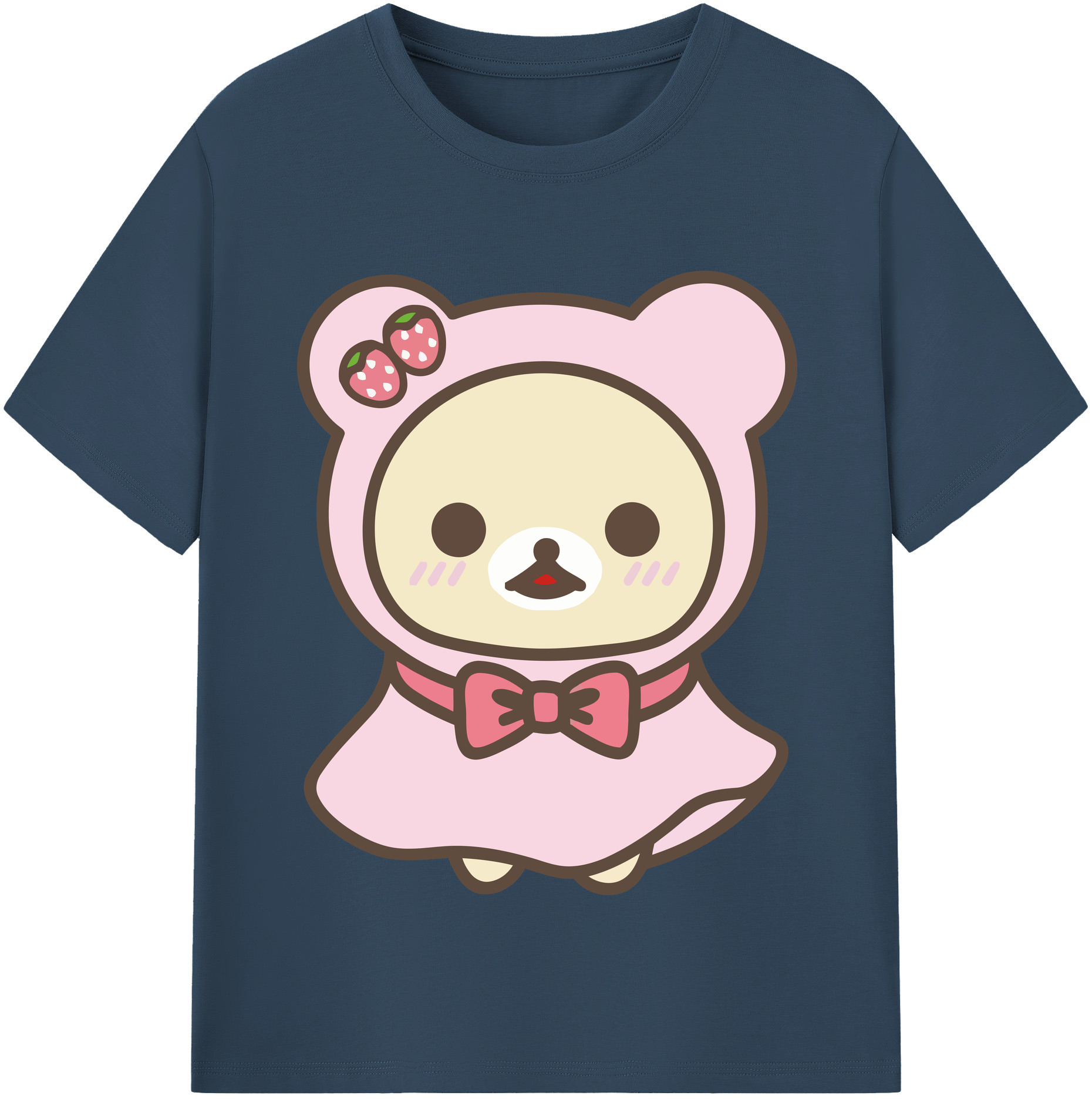 （画像用） リラックマ リラックマ キイロイトリ Rilakkuma Korilakkuma Kiiroitori レディースカジュアルプリントTシャツ（綿100％）