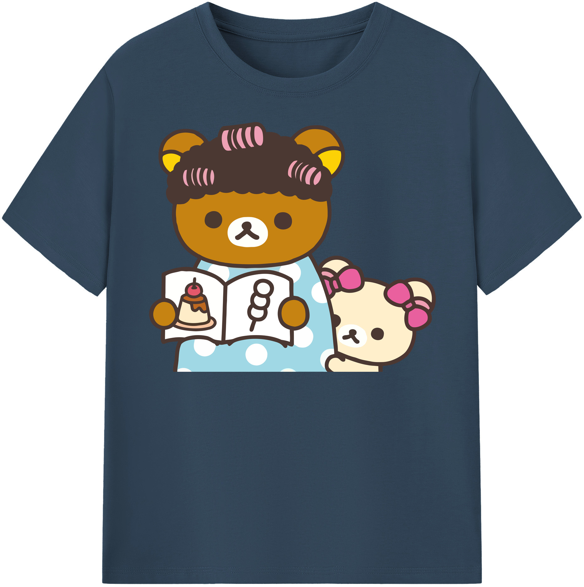 （画像用） リラックマ リラックマ キイロイトリ Rilakkuma Korilakkuma Kiiroitori レディースカジュアルプリントTシャツ（綿100％）