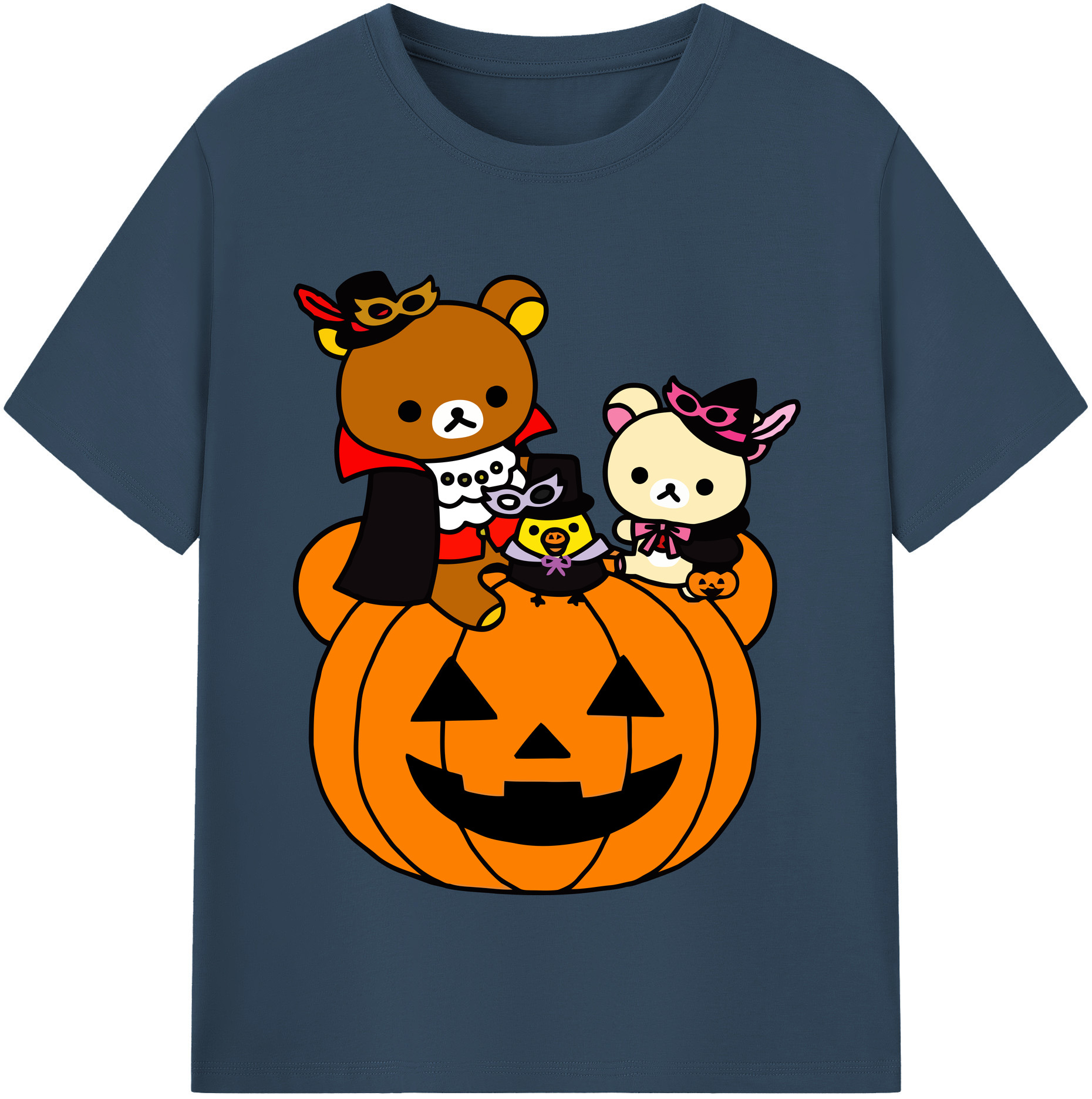 （画像用） リラックマ リラックマ キイロイトリ Rilakkuma Korilakkuma Kiiroitori レディースカジュアルプリントTシャツ（綿100％）