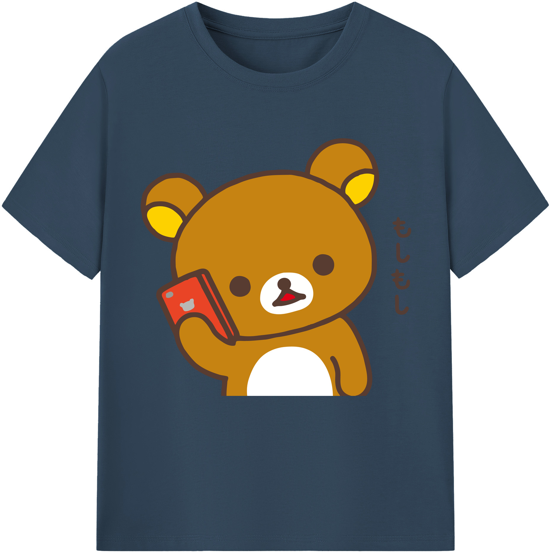 （画像用） リラックマ リラックマ キイロイトリ Rilakkuma Korilakkuma Kiiroitori レディースカジュアルプリントTシャツ（綿100％）