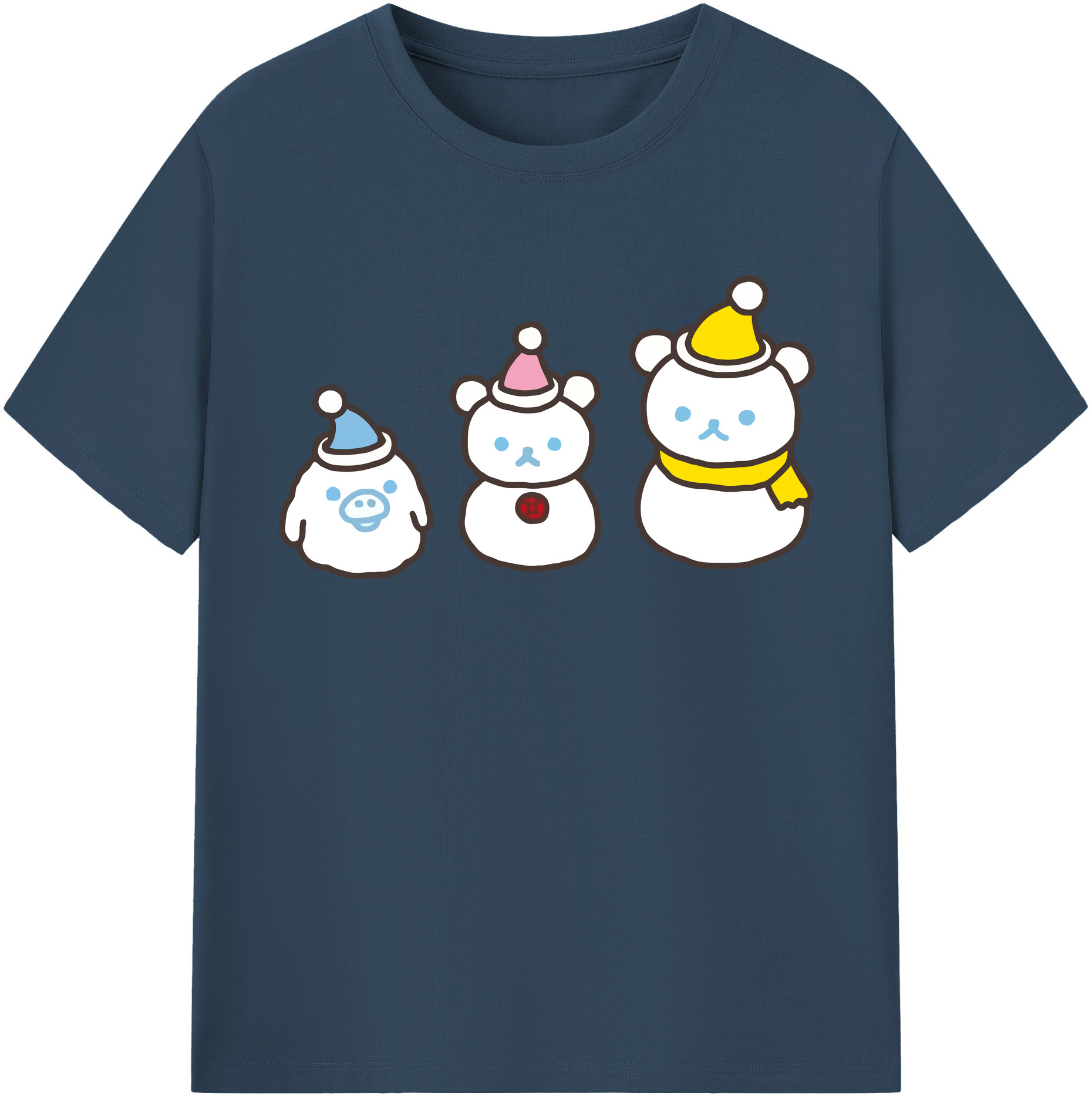 （画像用） リラックマ リラックマ キイロイトリ Rilakkuma Korilakkuma Kiiroitori レディースカジュアルプリントTシャツ（綿100％）