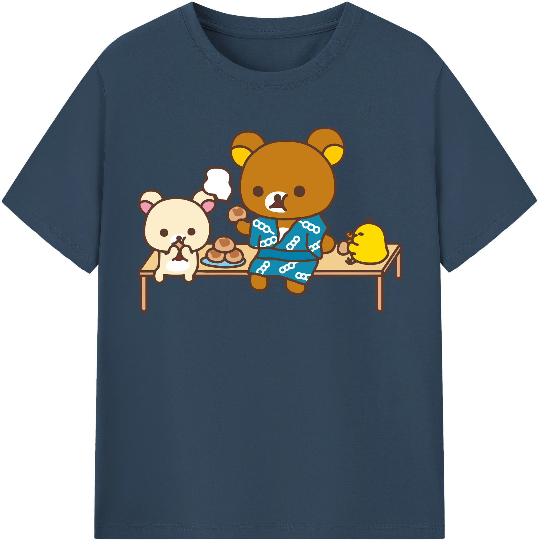 （画像用） リラックマ リラックマ キイロイトリ Rilakkuma Korilakkuma Kiiroitori レディースカジュアルプリントTシャツ（綿100％）