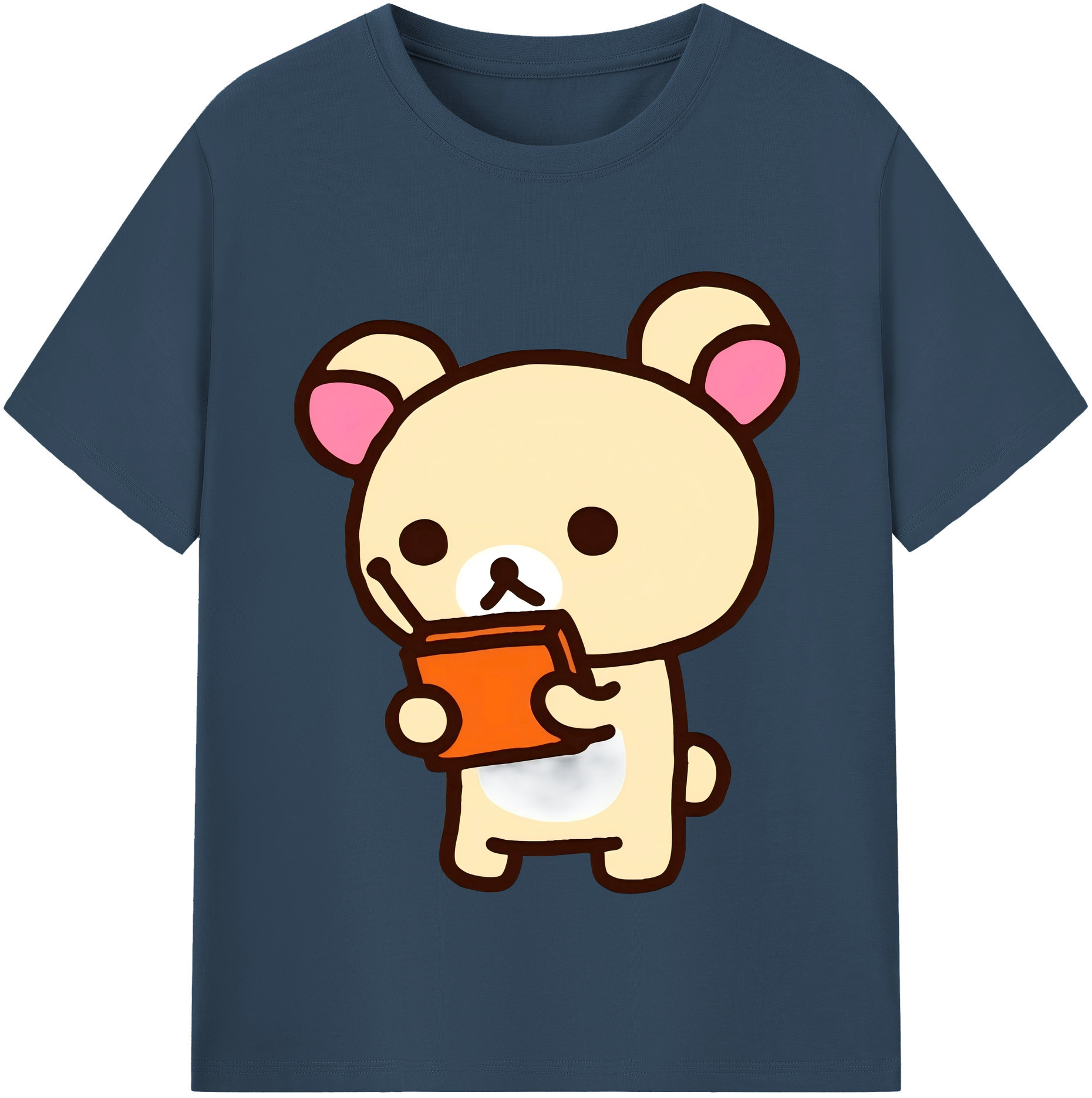 （画像用） リラックマ リラックマ キイロイトリ Rilakkuma Korilakkuma Kiiroitori レディースカジュアルプリントTシャツ（綿100％）