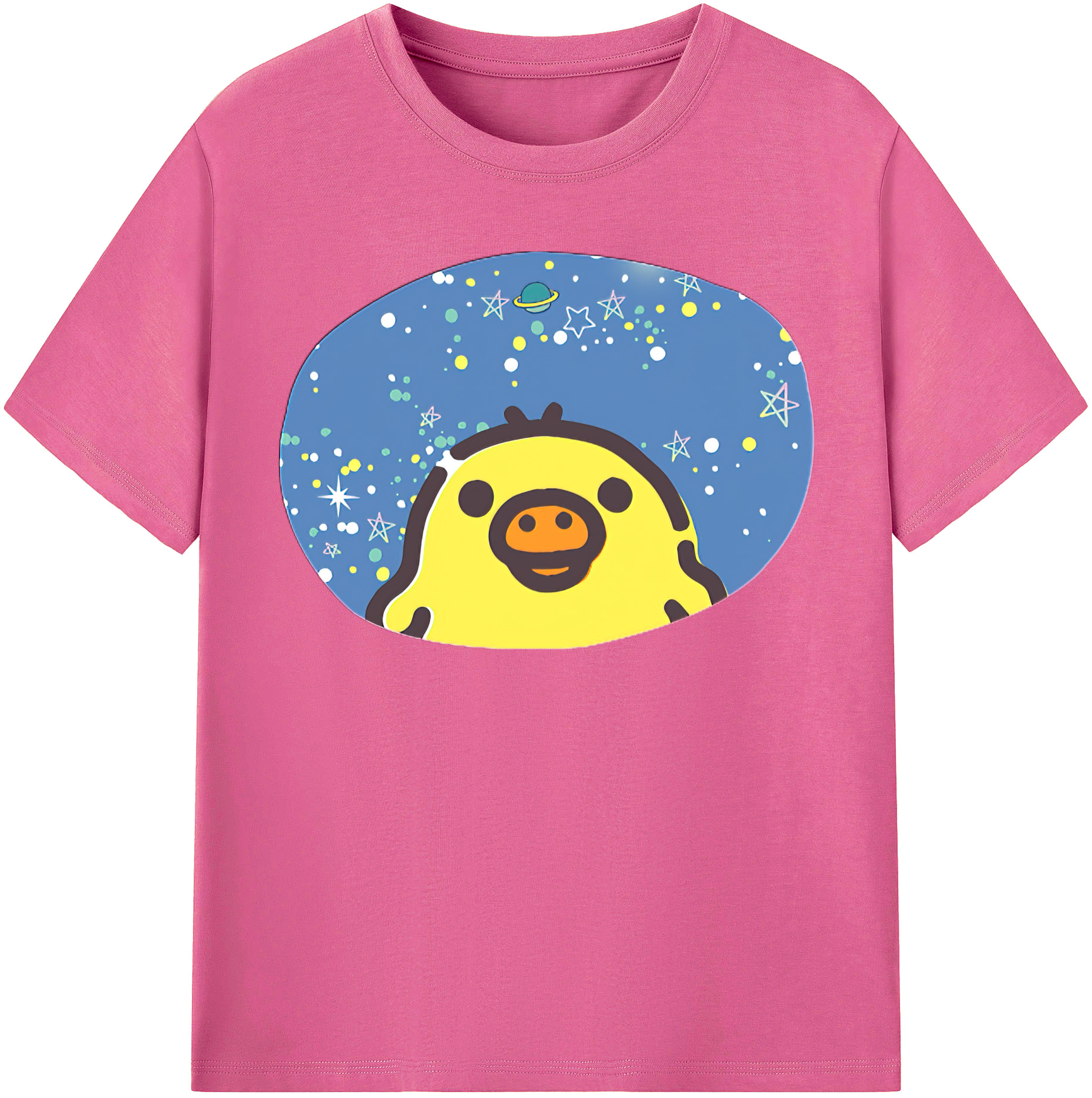 （画像用） リラックマ リラックマ キイロイトリ Rilakkuma Korilakkuma Kiiroitori レディースカジュアルプリントTシャツ（綿100％）