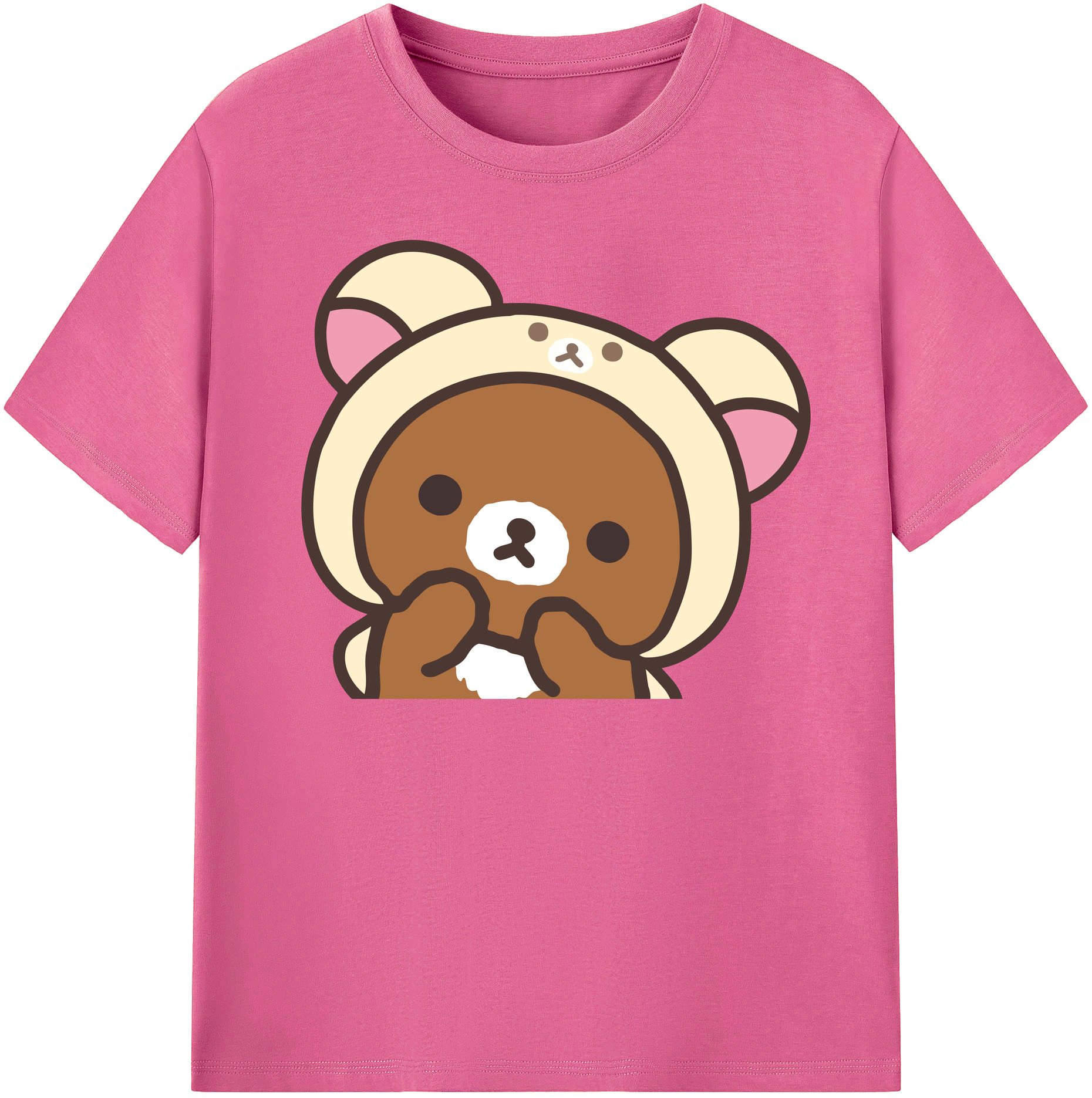 （画像用） リラックマ リラックマ キイロイトリ Rilakkuma Korilakkuma Kiiroitori レディースカジュアルプリントTシャツ（綿100％）