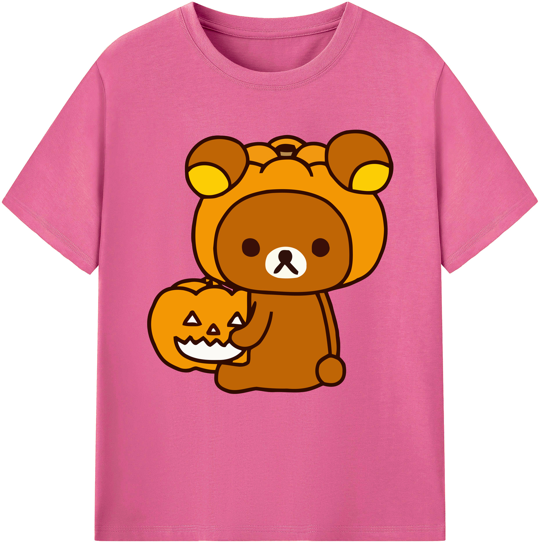 （画像用） リラックマ リラックマ キイロイトリ Rilakkuma Korilakkuma Kiiroitori レディースカジュアルプリントTシャツ（綿100％）