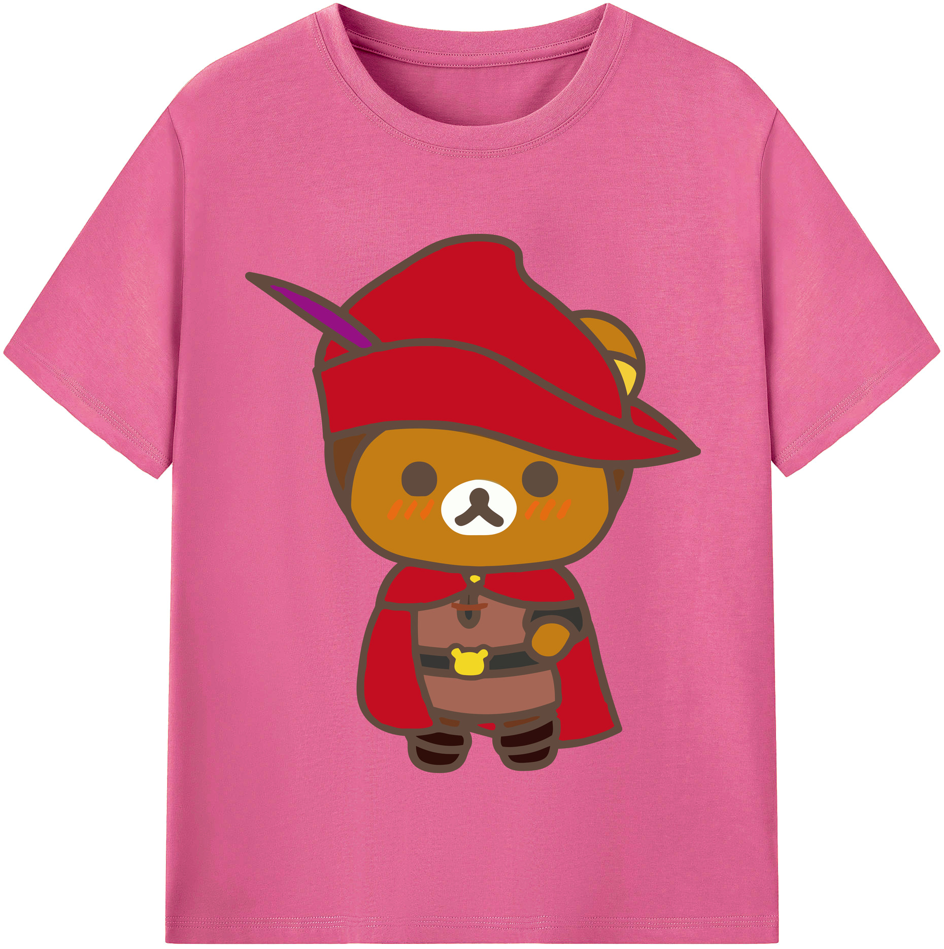（画像用） リラックマ リラックマ キイロイトリ Rilakkuma Korilakkuma Kiiroitori レディースカジュアルプリントTシャツ（綿100％）
