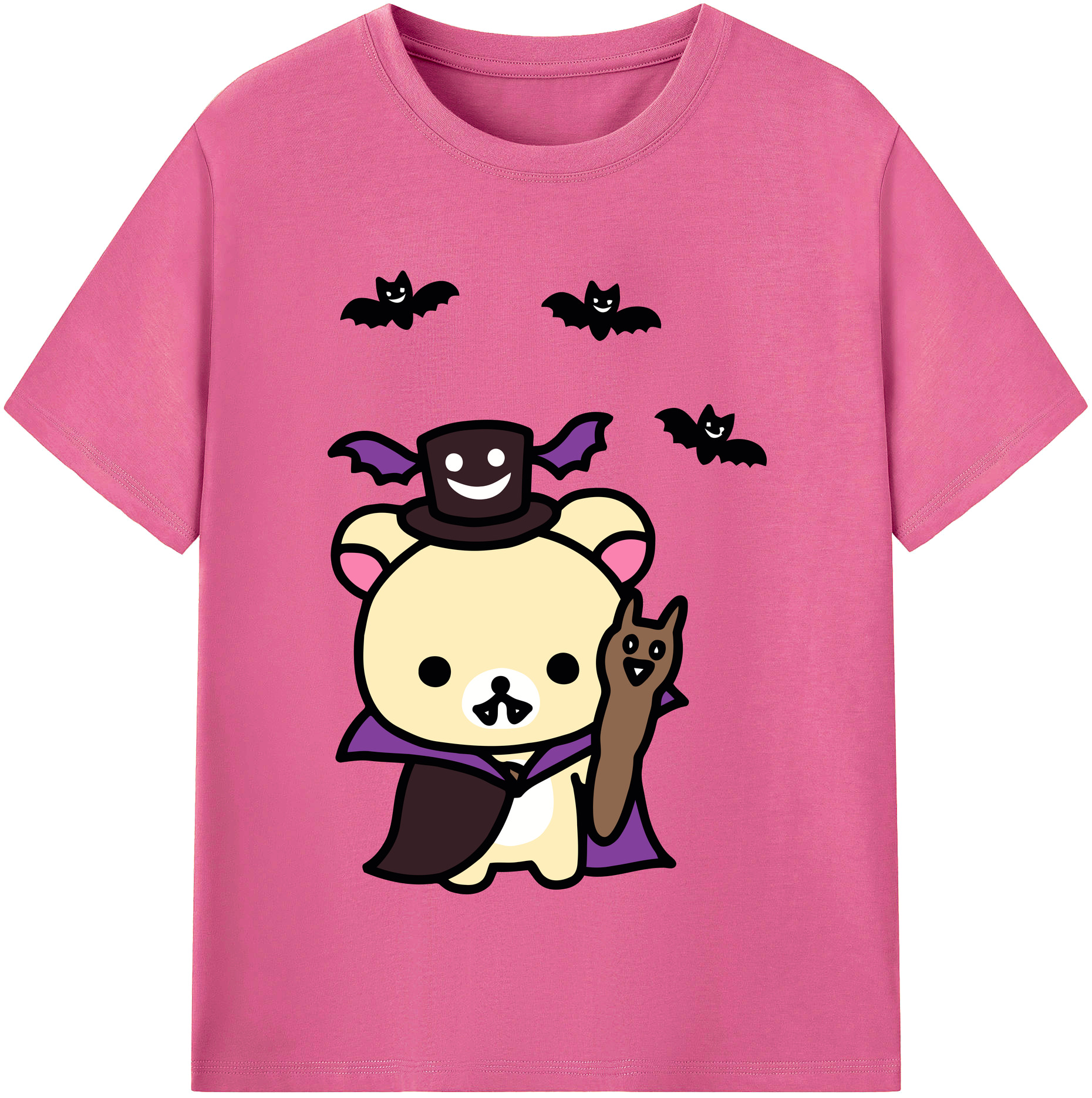 （画像用） リラックマ リラックマ キイロイトリ Rilakkuma Korilakkuma Kiiroitori レディースカジュアルプリントTシャツ（綿100％）