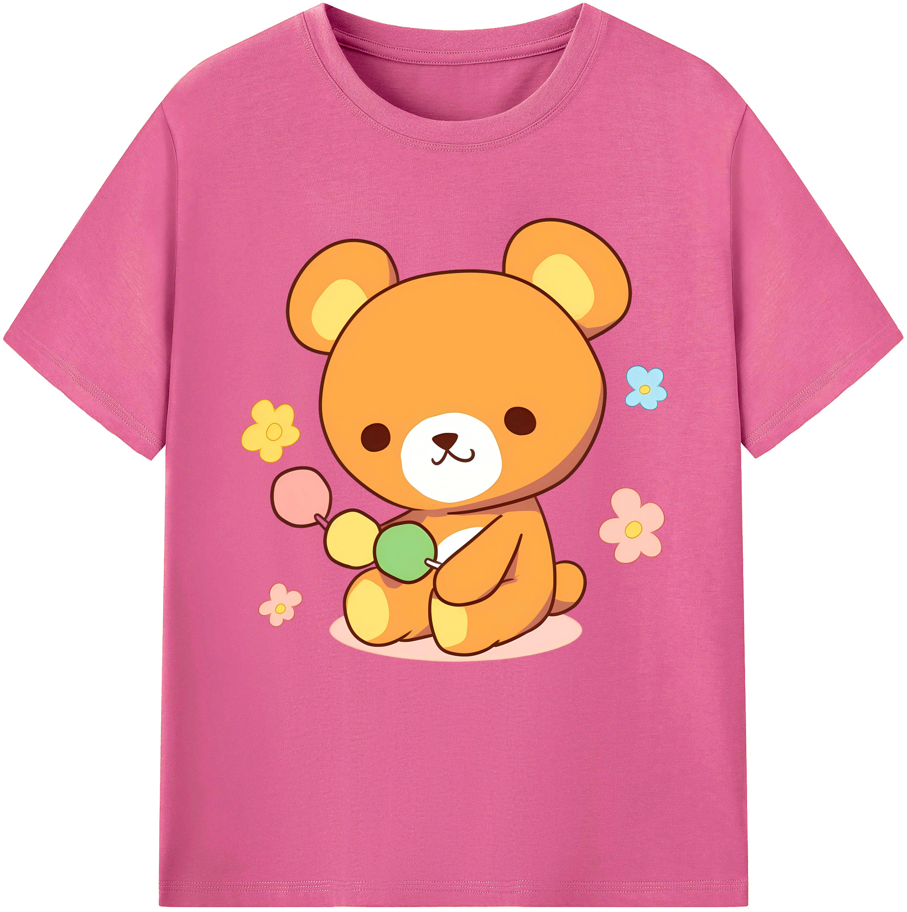 （画像用） リラックマ リラックマ キイロイトリ Rilakkuma Korilakkuma Kiiroitori レディースカジュアルプリントTシャツ（綿100％）