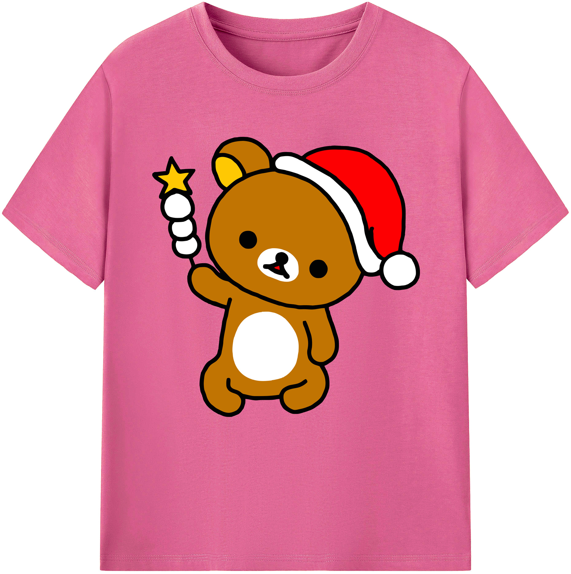 （画像用） リラックマ リラックマ キイロイトリ Rilakkuma Korilakkuma Kiiroitori レディースカジュアルプリントTシャツ（綿100％）