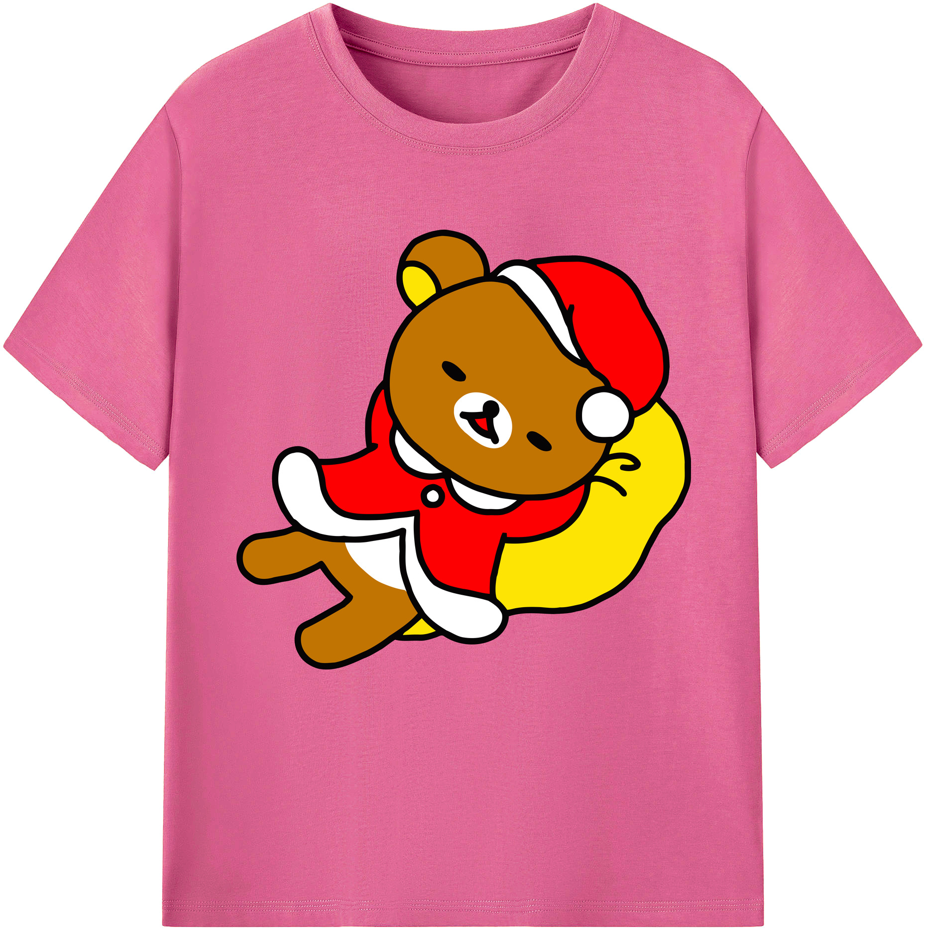 （画像用） リラックマ リラックマ キイロイトリ Rilakkuma Korilakkuma Kiiroitori レディースカジュアルプリントTシャツ（綿100％）