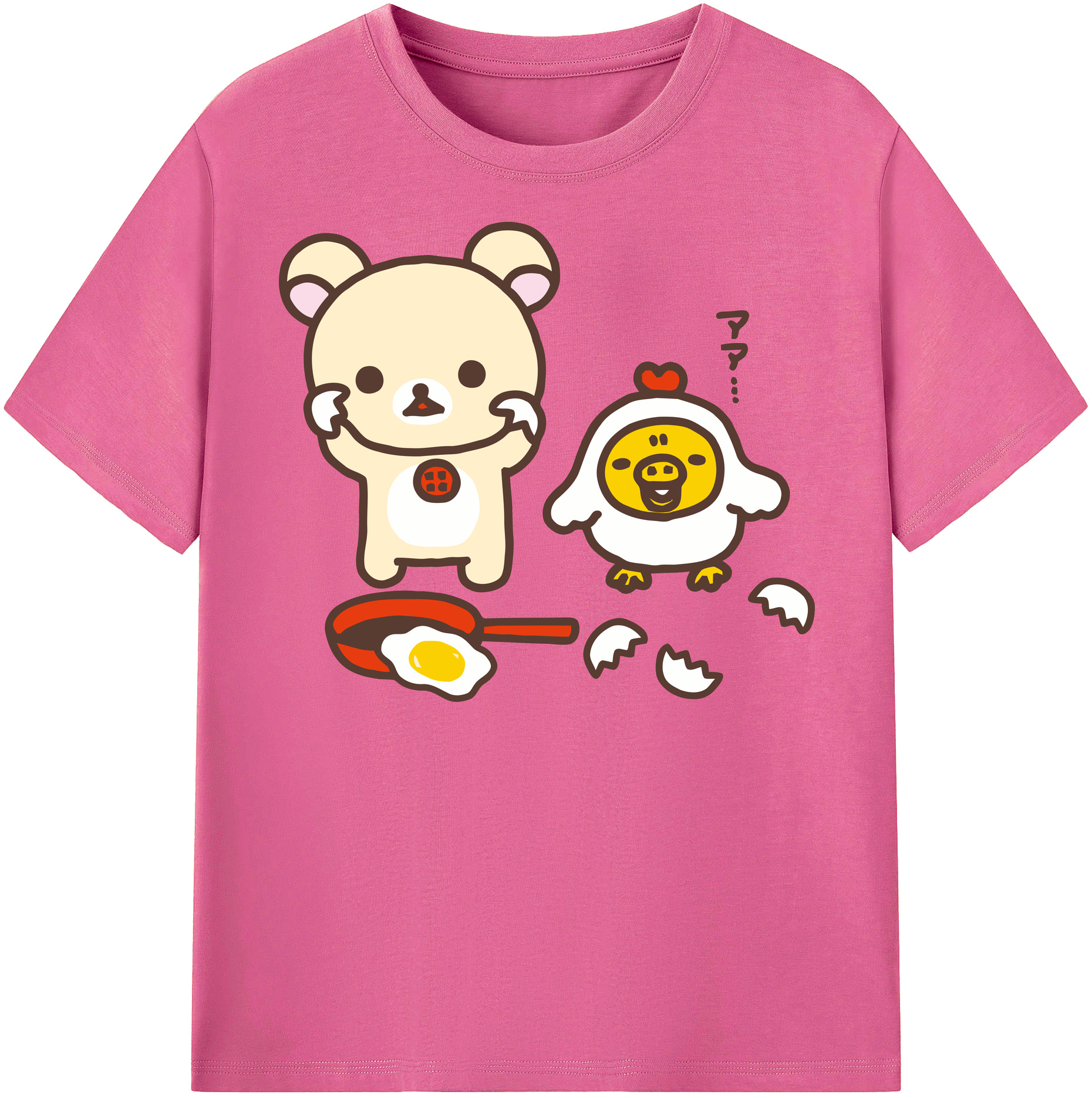 （画像用） リラックマ リラックマ キイロイトリ Rilakkuma Korilakkuma Kiiroitori レディースカジュアルプリントTシャツ（綿100％）