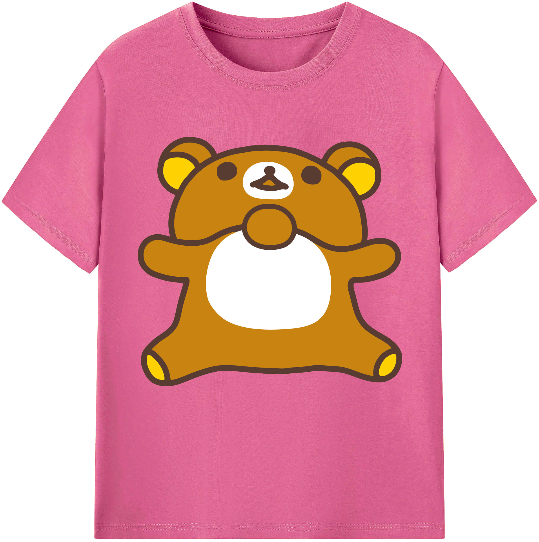 （画像用） リラックマ リラックマ キイロイトリ Rilakkuma Korilakkuma Kiiroitori レディースカジュアルプリントTシャツ（綿100％）