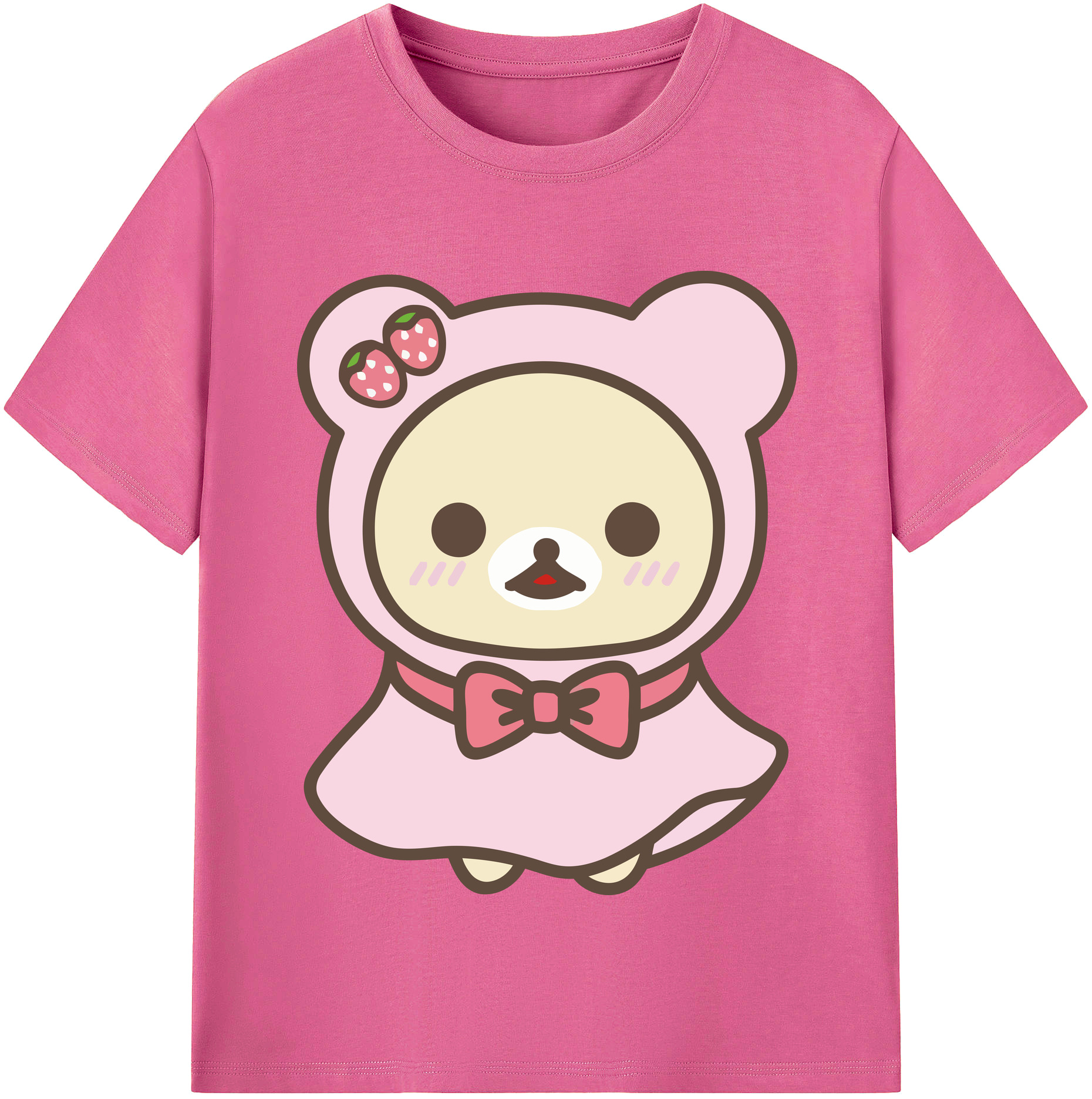 （画像用） リラックマ リラックマ キイロイトリ Rilakkuma Korilakkuma Kiiroitori レディースカジュアルプリントTシャツ（綿100％）