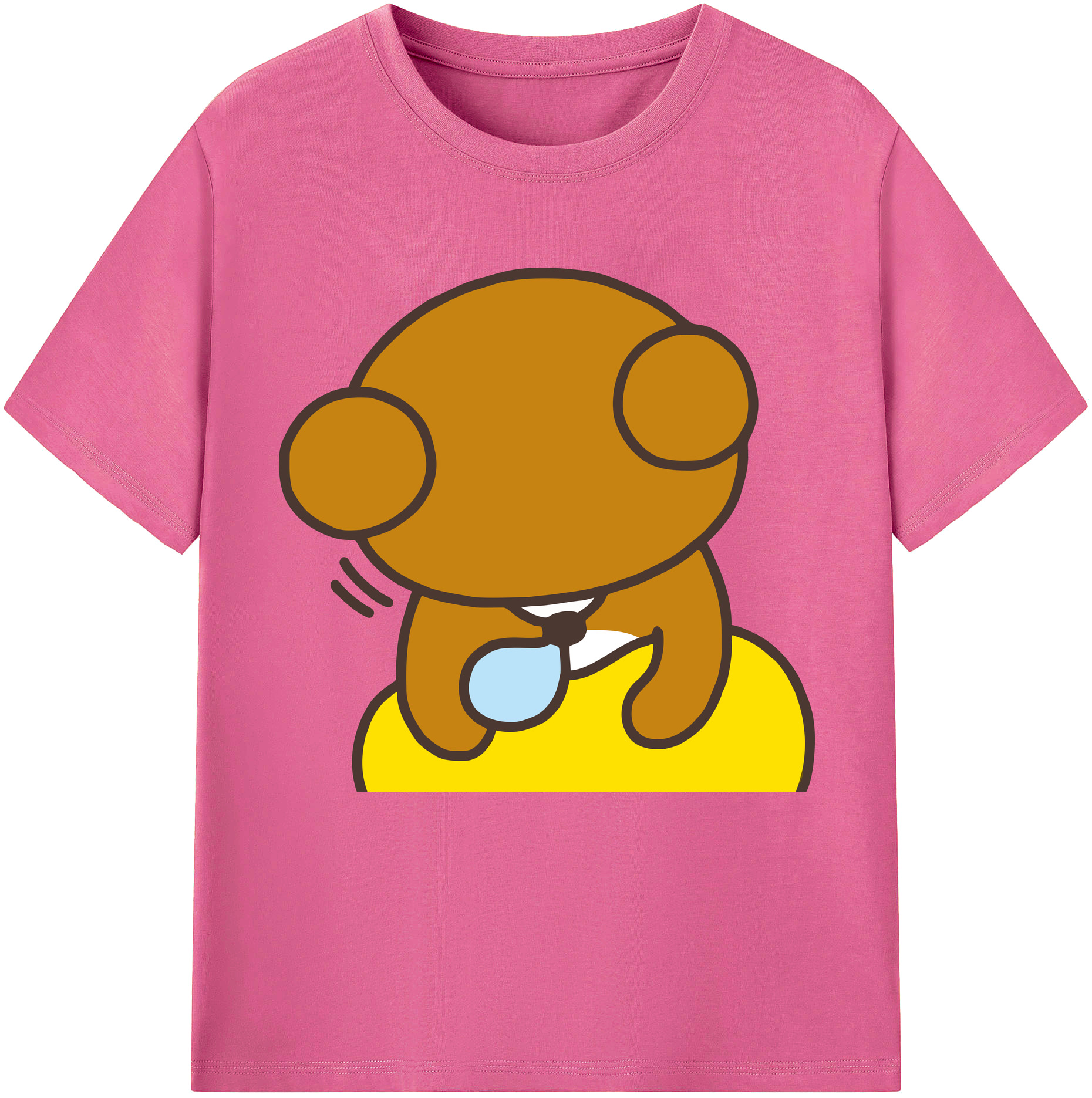 （画像用） リラックマ リラックマ キイロイトリ Rilakkuma Korilakkuma Kiiroitori レディースカジュアルプリントTシャツ（綿100％）