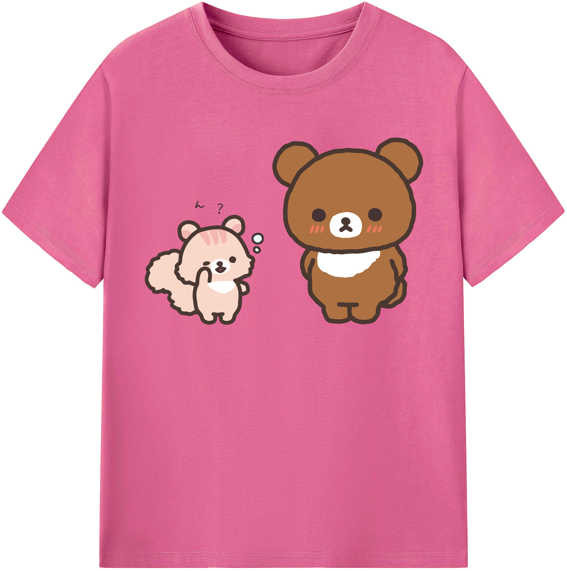 （画像用） リラックマ リラックマ キイロイトリ Rilakkuma Korilakkuma Kiiroitori レディースカジュアルプリントTシャツ（綿100％）
