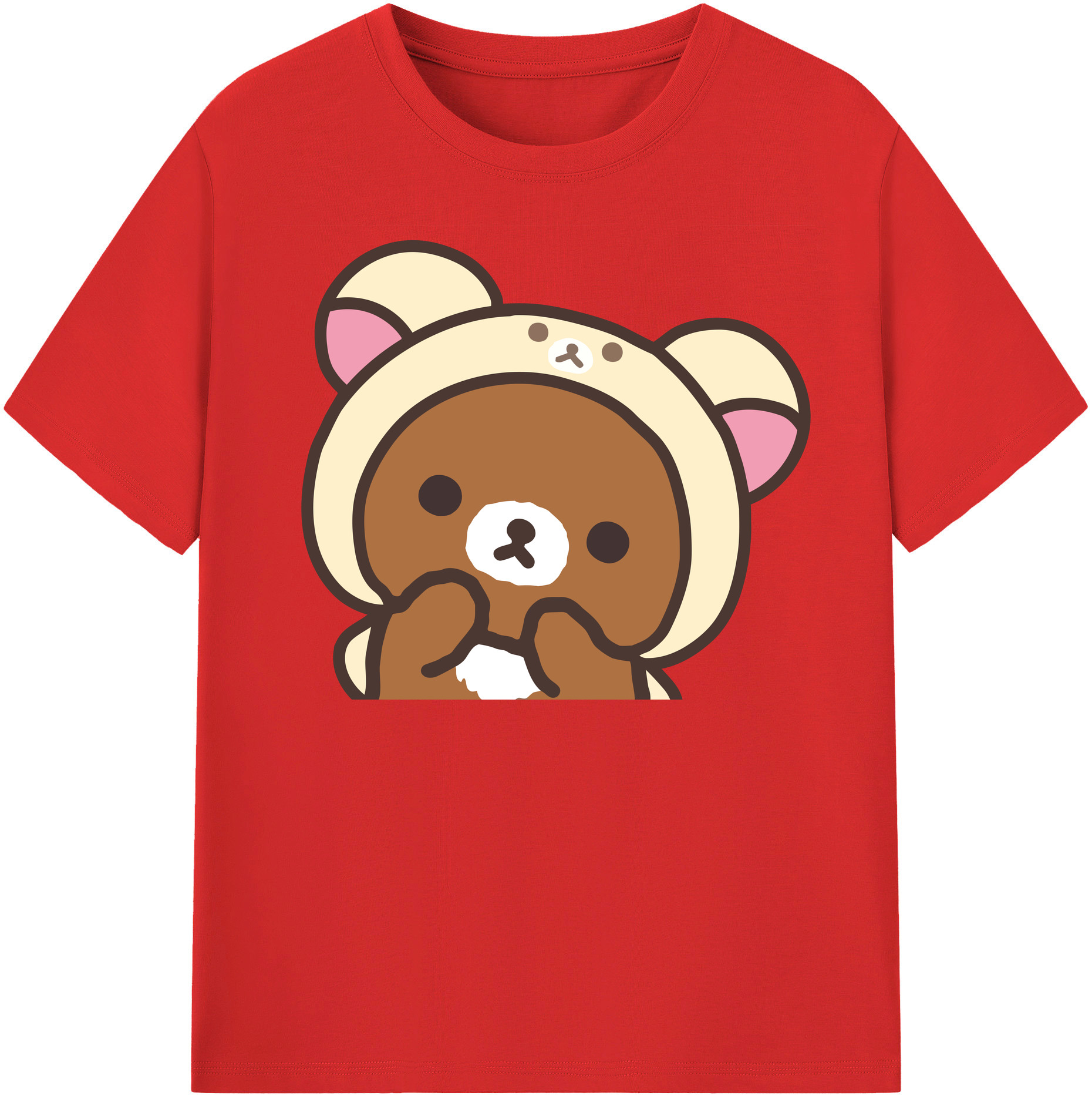 （画像用） リラックマ リラックマ キイロイトリ Rilakkuma Korilakkuma Kiiroitori レディースカジュアルプリントTシャツ（綿100％）