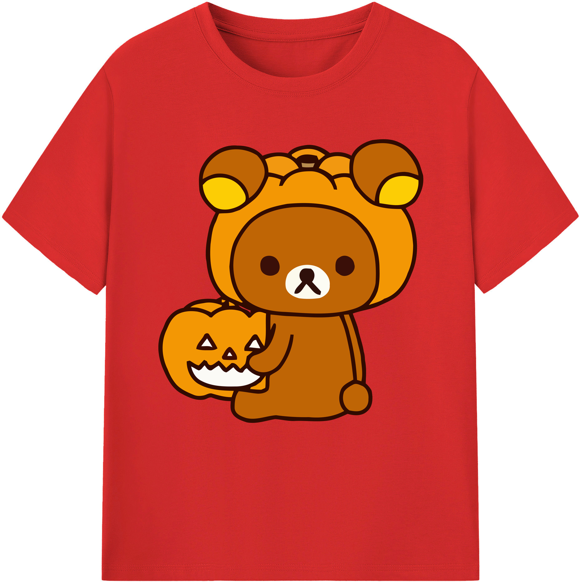 （画像用） リラックマ リラックマ キイロイトリ Rilakkuma Korilakkuma Kiiroitori レディースカジュアルプリントTシャツ（綿100％）
