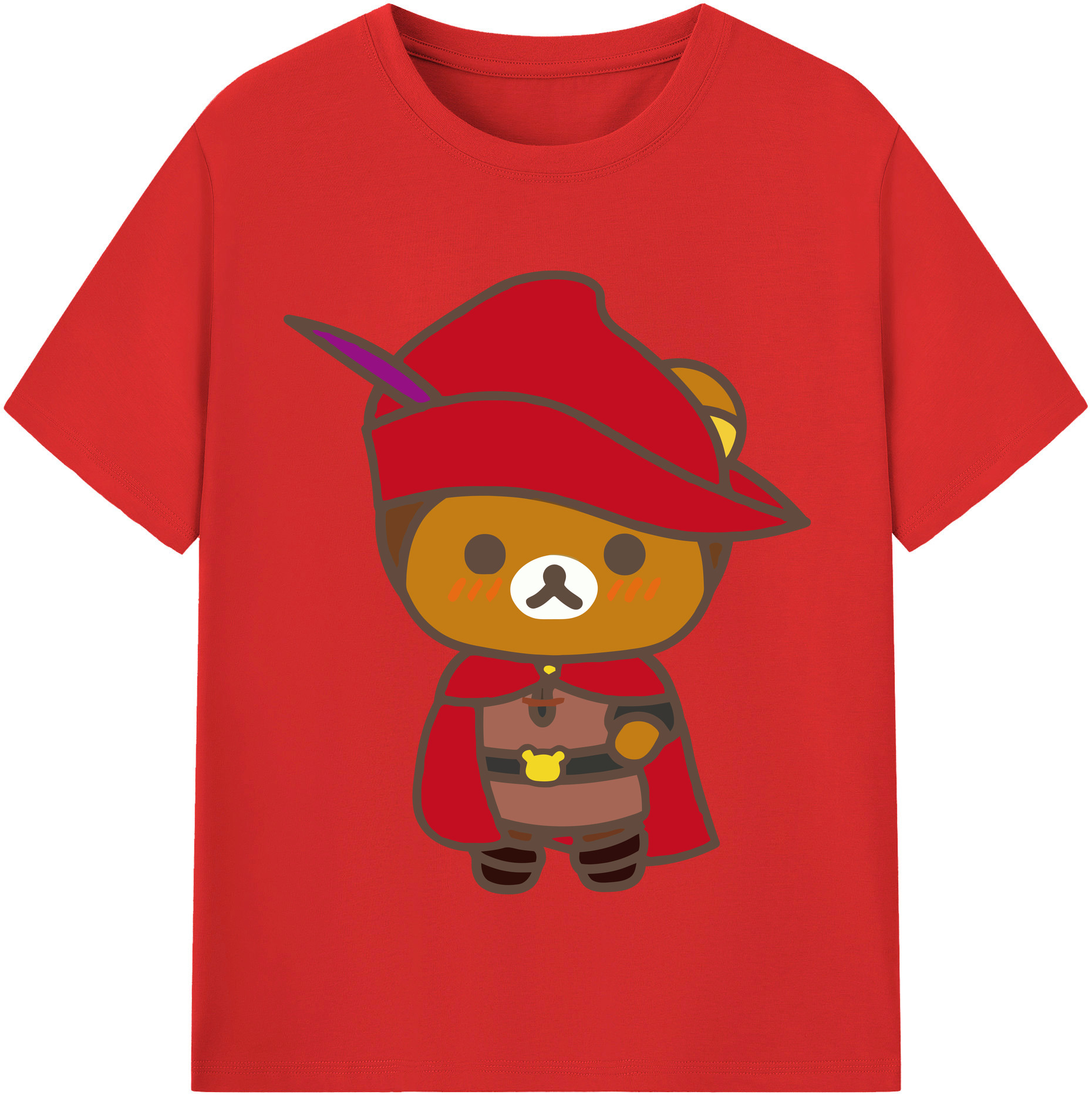 （画像用） リラックマ リラックマ キイロイトリ Rilakkuma Korilakkuma Kiiroitori レディースカジュアルプリントTシャツ（綿100％）