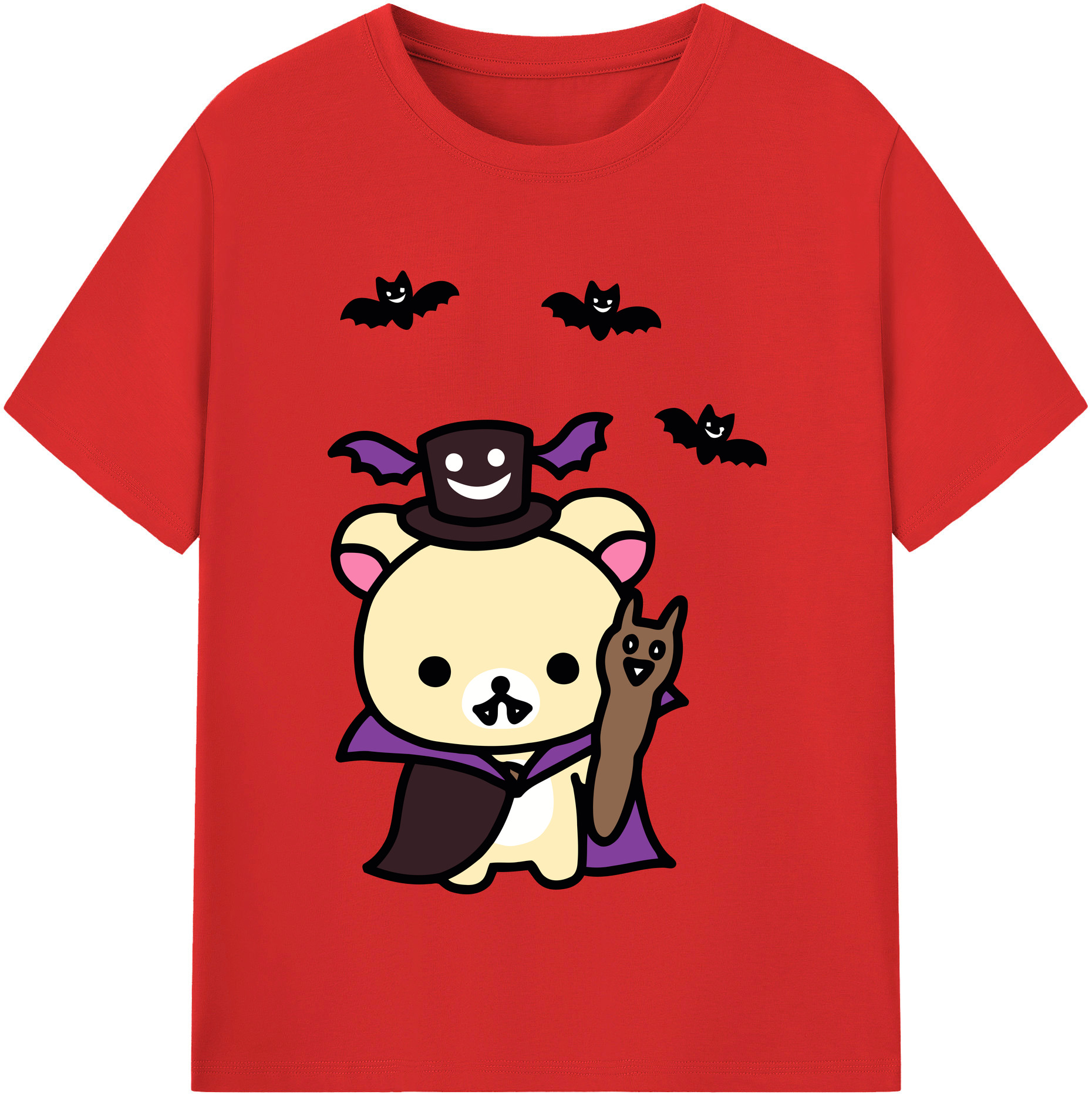 （画像用） リラックマ リラックマ キイロイトリ Rilakkuma Korilakkuma Kiiroitori レディースカジュアルプリントTシャツ（綿100％）