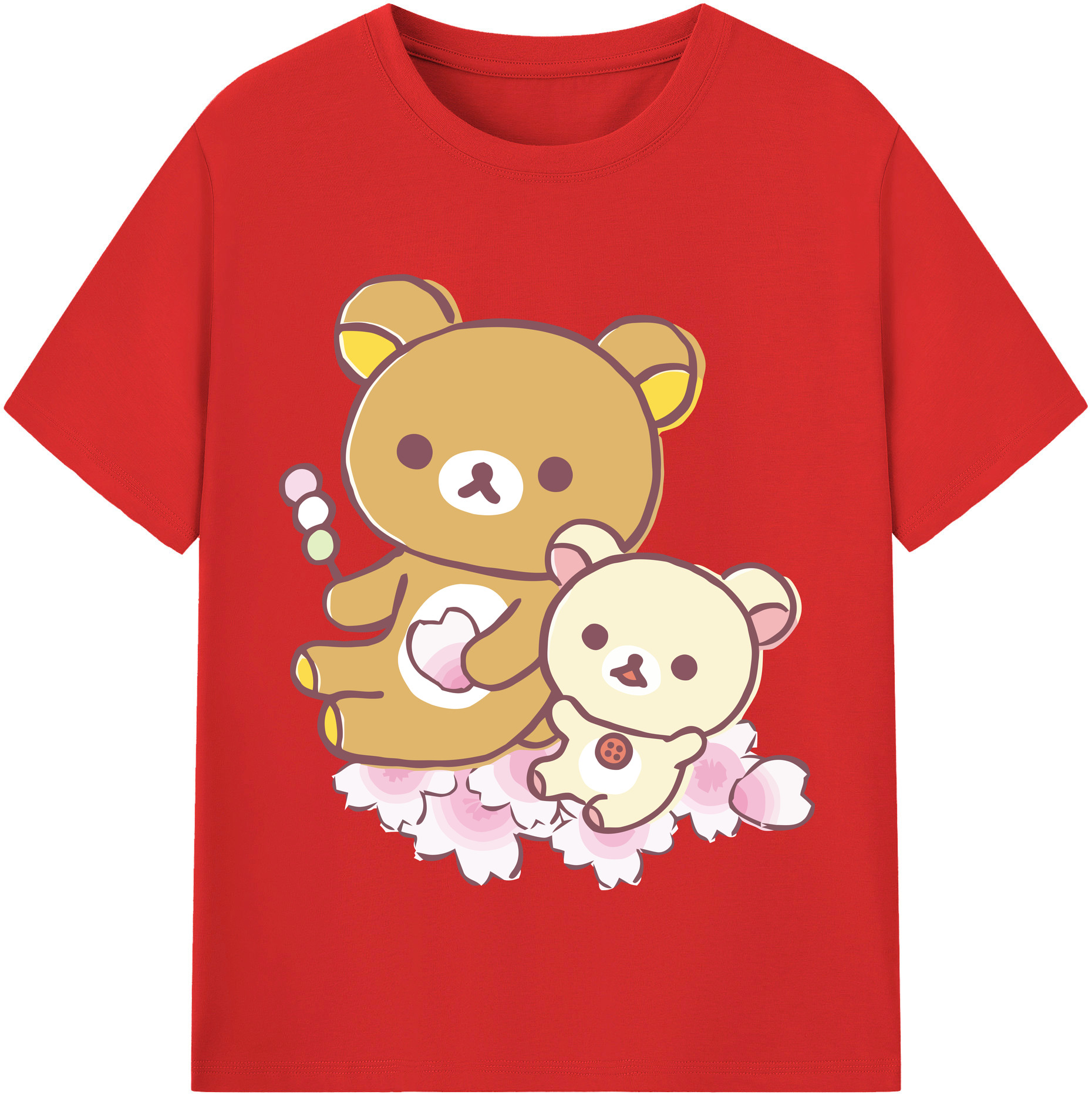 （画像用） リラックマ リラックマ キイロイトリ Rilakkuma Korilakkuma Kiiroitori レディースカジュアルプリントTシャツ（綿100％）