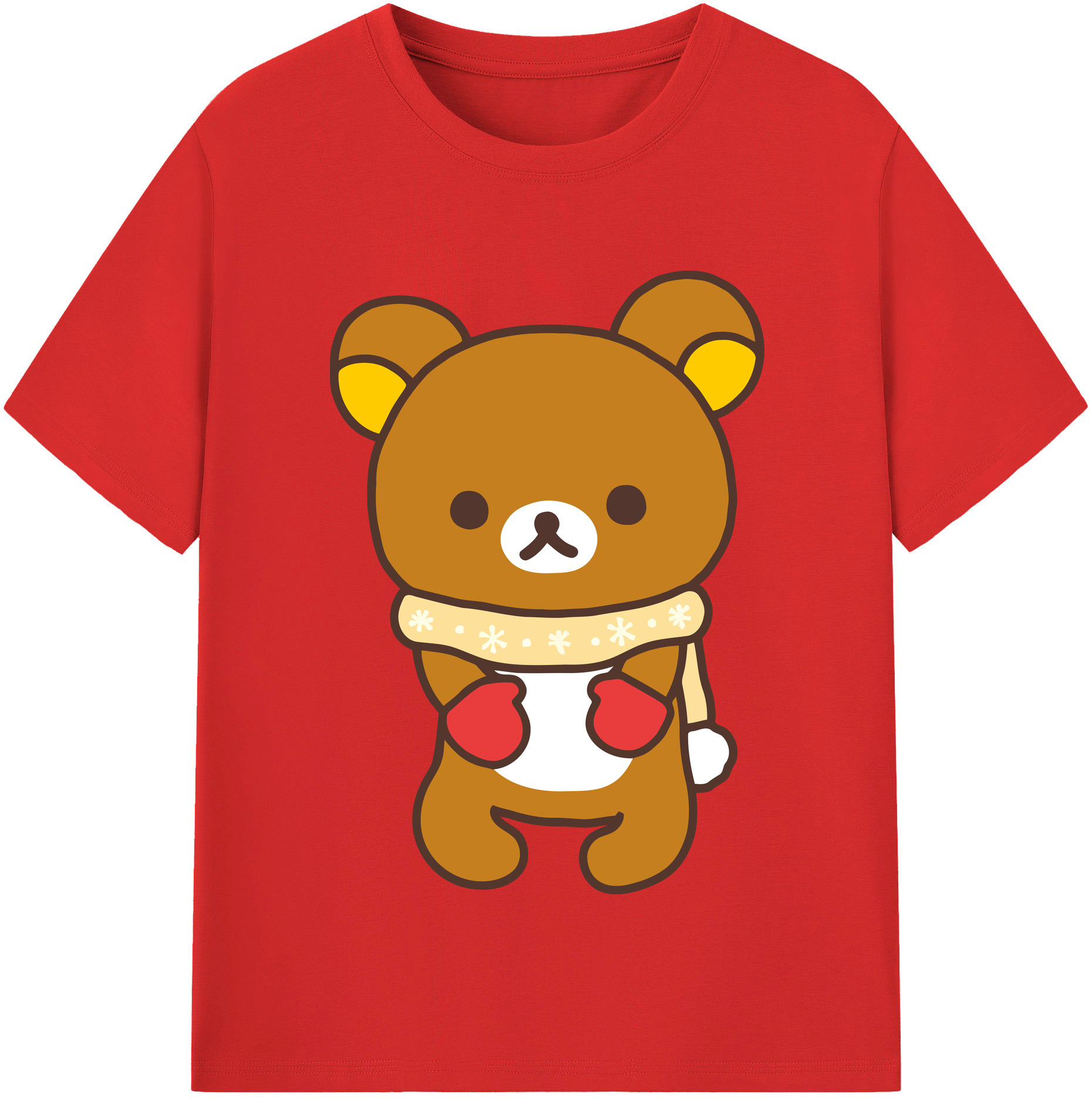 （画像用） リラックマ リラックマ キイロイトリ Rilakkuma Korilakkuma Kiiroitori レディースカジュアルプリントTシャツ（綿100％）
