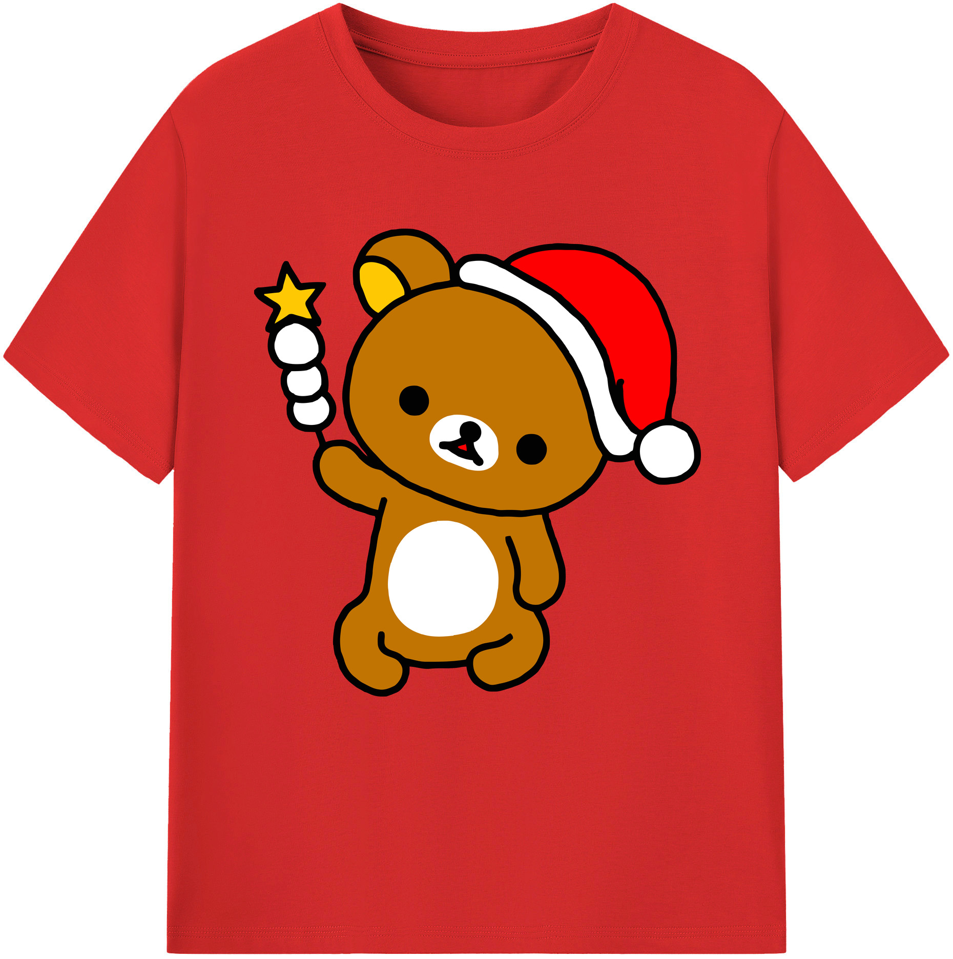（画像用） リラックマ リラックマ キイロイトリ Rilakkuma Korilakkuma Kiiroitori レディースカジュアルプリントTシャツ（綿100％）