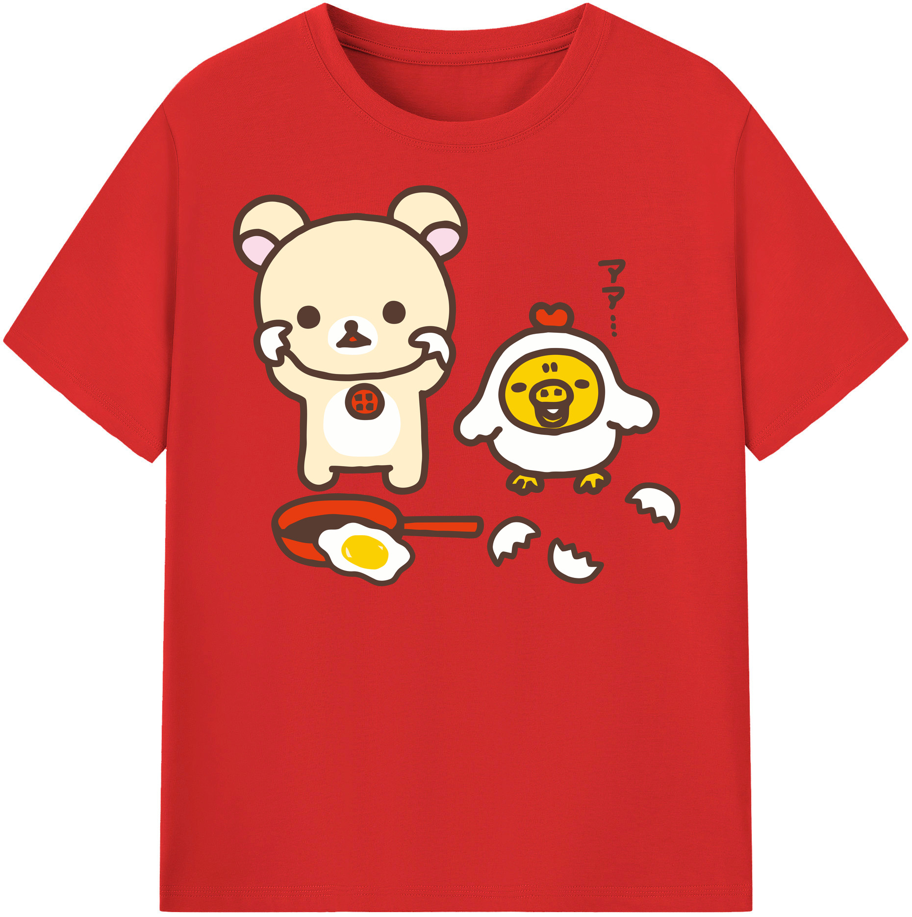 （画像用） リラックマ リラックマ キイロイトリ Rilakkuma Korilakkuma Kiiroitori レディースカジュアルプリントTシャツ（綿100％）