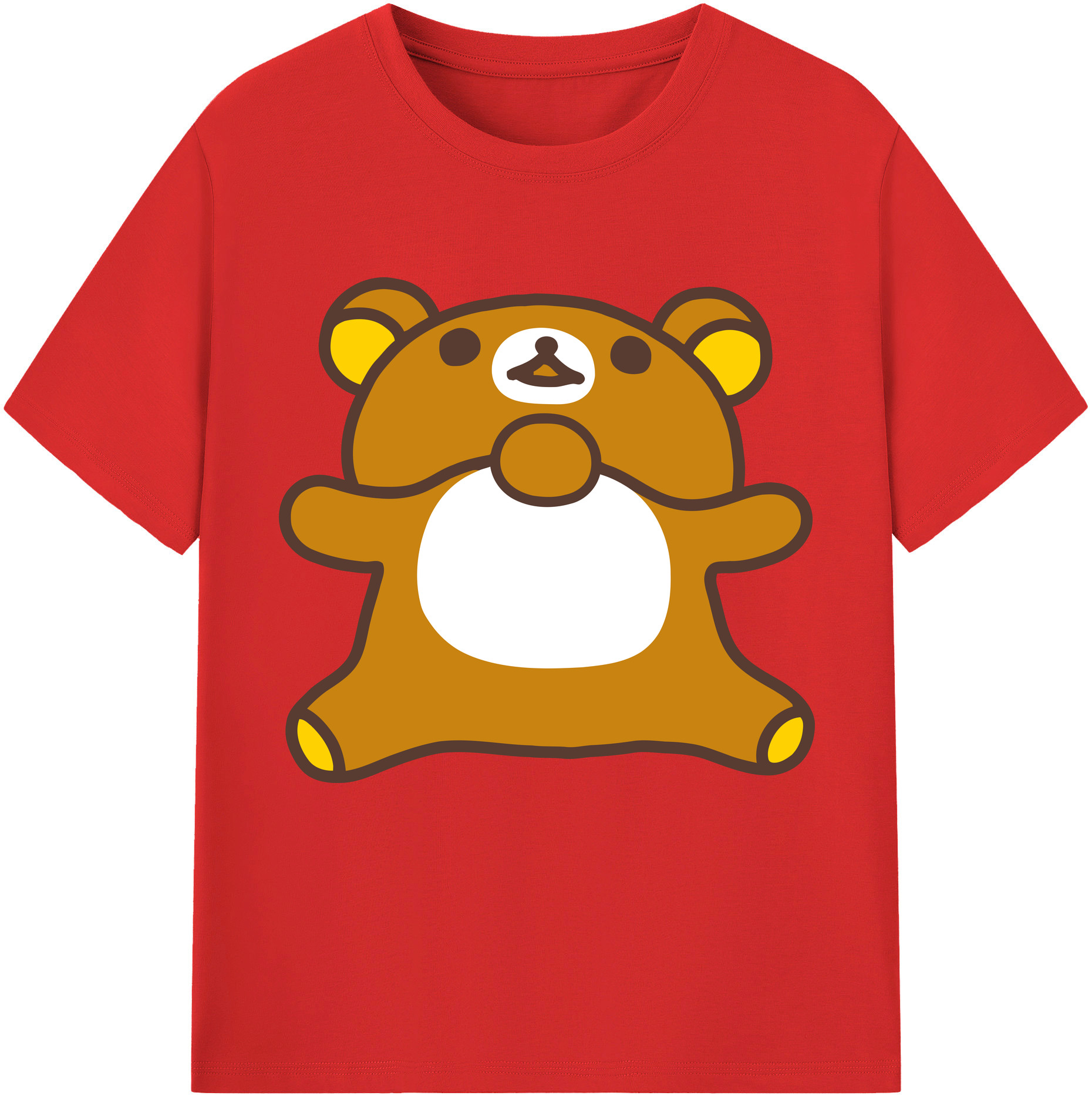 （画像用） リラックマ リラックマ キイロイトリ Rilakkuma Korilakkuma Kiiroitori レディースカジュアルプリントTシャツ（綿100％）