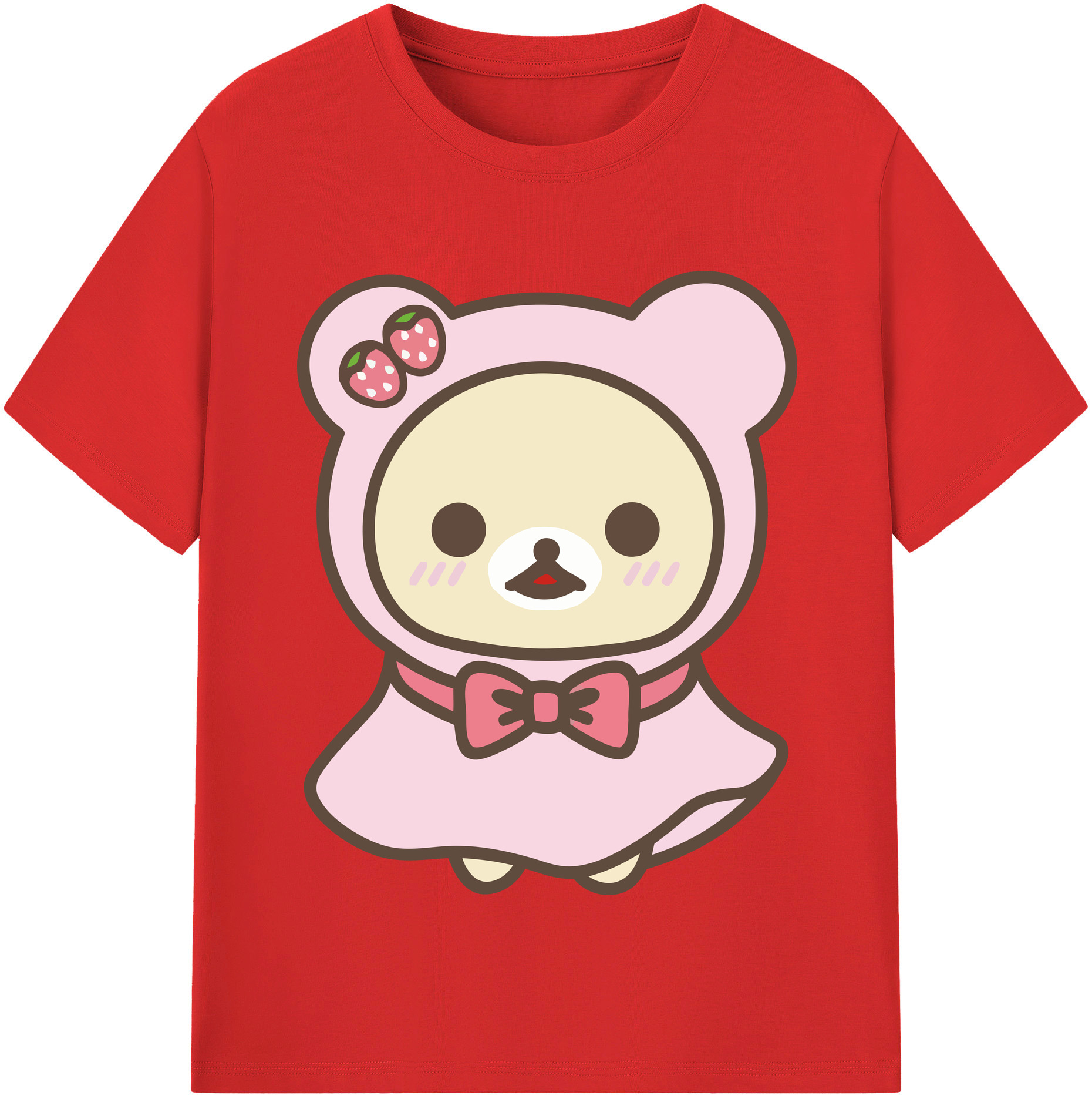（画像用） リラックマ リラックマ キイロイトリ Rilakkuma Korilakkuma Kiiroitori レディースカジュアルプリントTシャツ（綿100％）