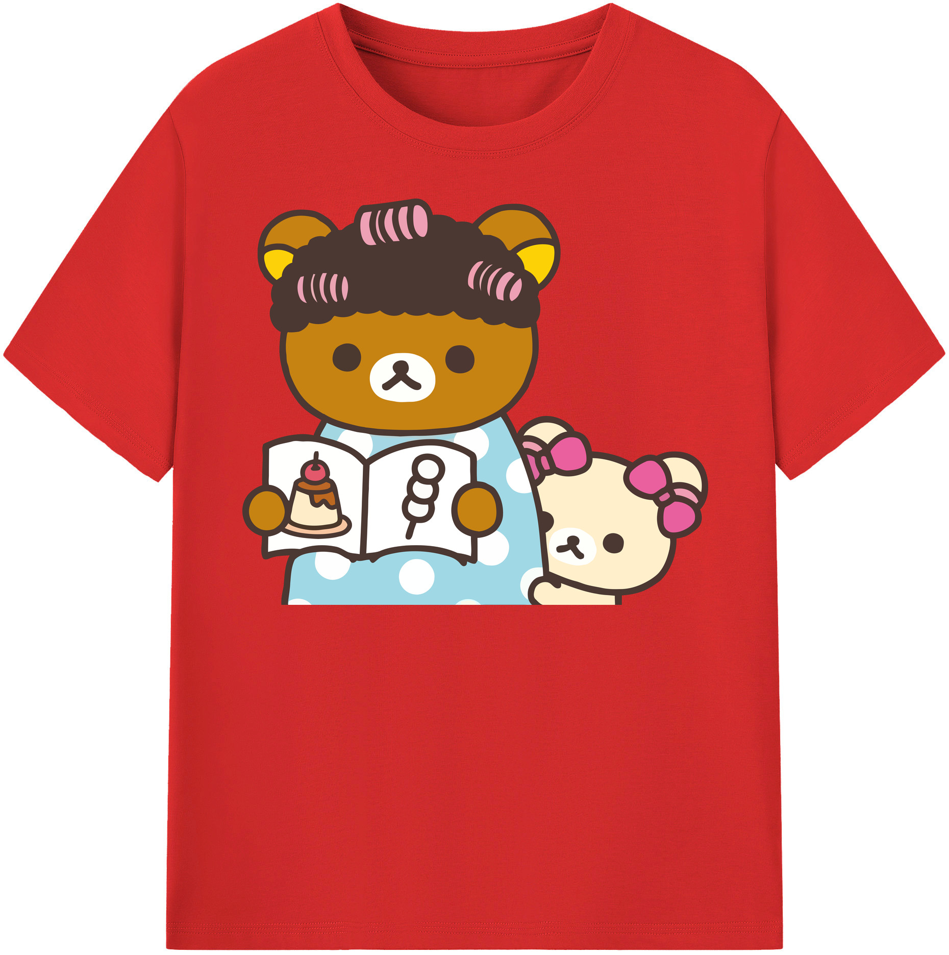 （画像用） リラックマ リラックマ キイロイトリ Rilakkuma Korilakkuma Kiiroitori レディースカジュアルプリントTシャツ（綿100％）