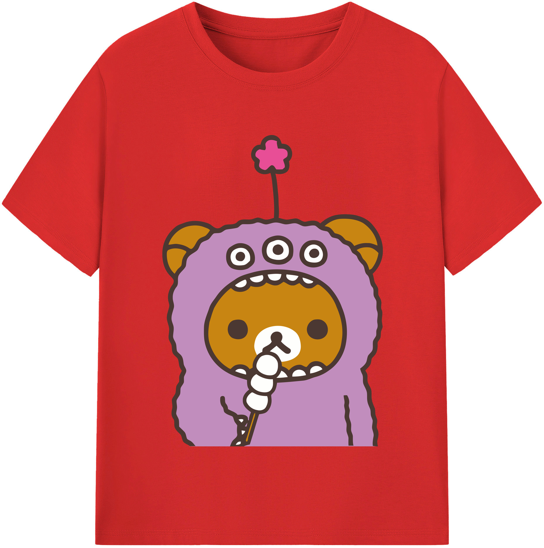 （画像用） リラックマ リラックマ キイロイトリ Rilakkuma Korilakkuma Kiiroitori レディースカジュアルプリントTシャツ（綿100％）