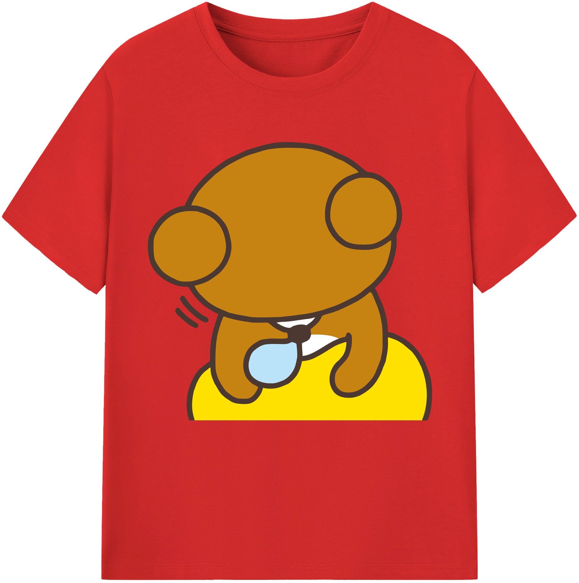 （画像用） リラックマ リラックマ キイロイトリ Rilakkuma Korilakkuma Kiiroitori レディースカジュアルプリントTシャツ（綿100％）