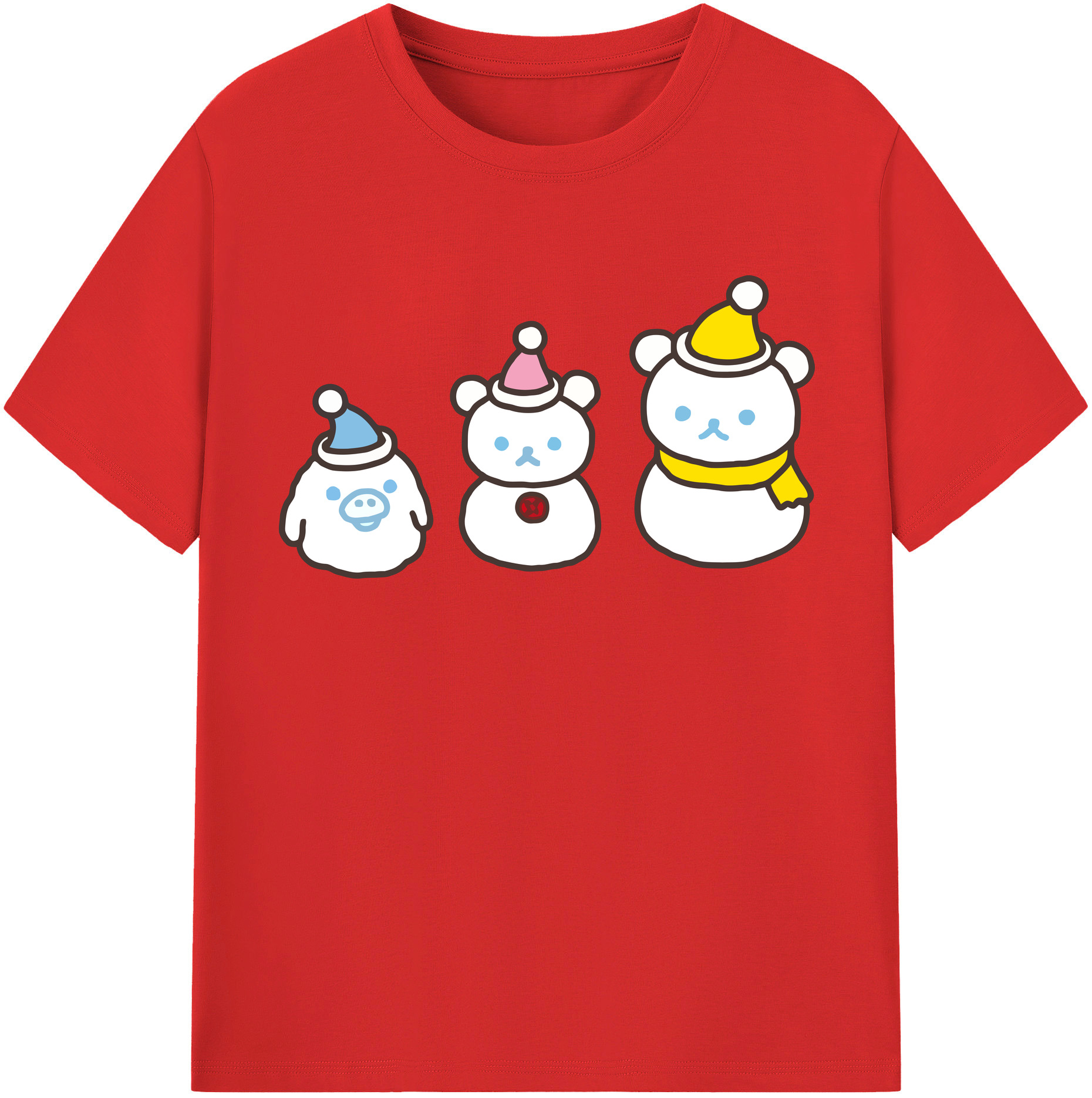 （画像用） リラックマ リラックマ キイロイトリ Rilakkuma Korilakkuma Kiiroitori レディースカジュアルプリントTシャツ（綿100％）