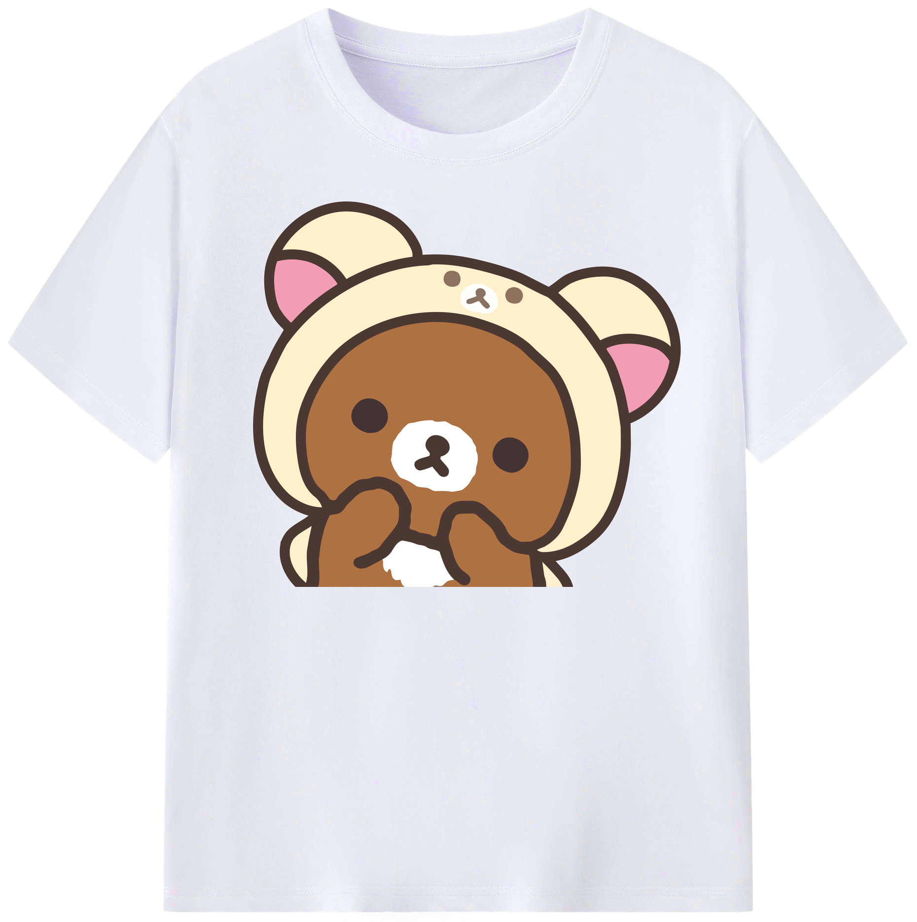 （画像用） リラックマ リラックマ キイロイトリ Rilakkuma Korilakkuma Kiiroitori レディースカジュアルプリントTシャツ（綿100％）