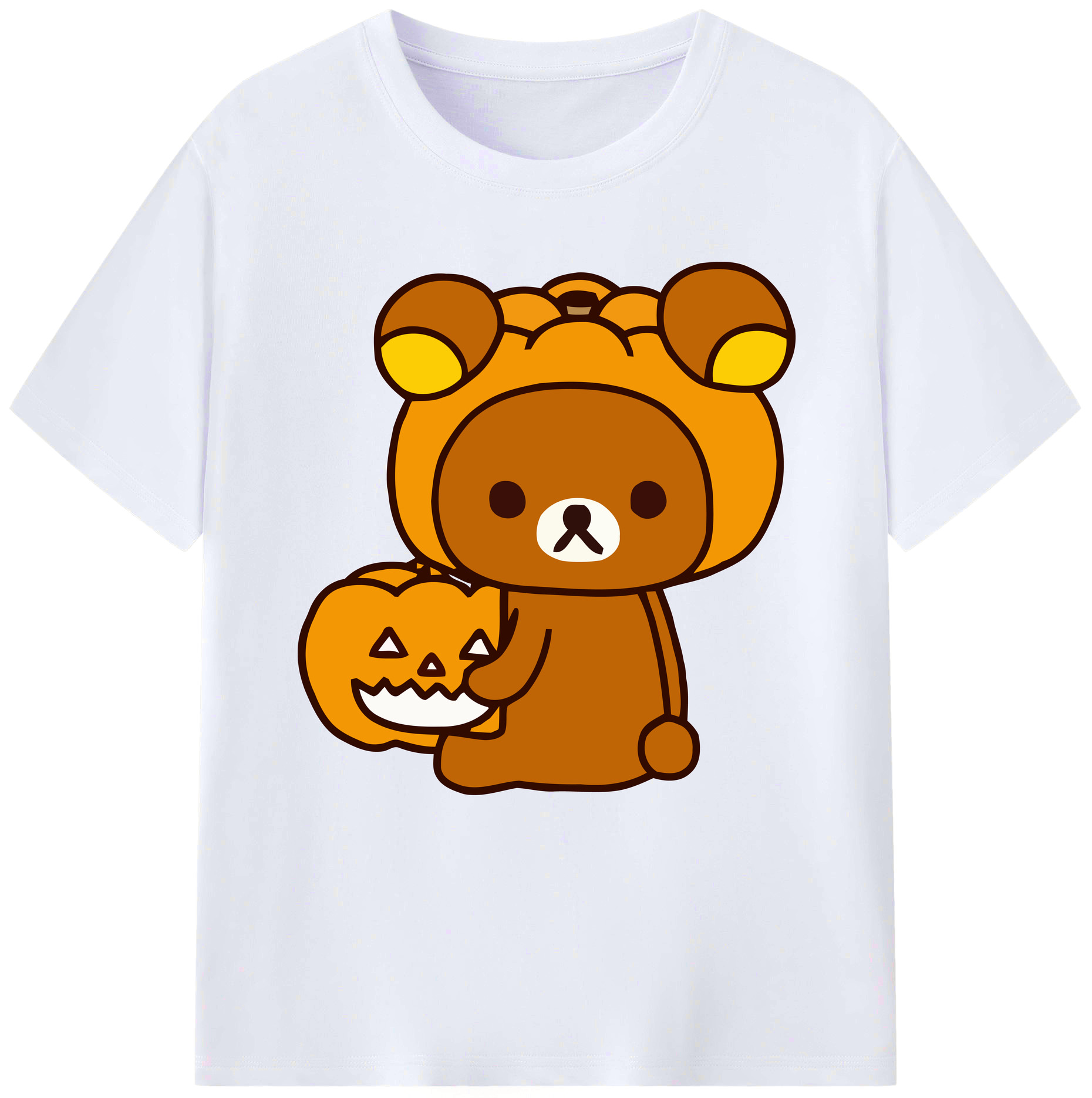 （画像用） リラックマ リラックマ キイロイトリ Rilakkuma Korilakkuma Kiiroitori レディースカジュアルプリントTシャツ（綿100％）