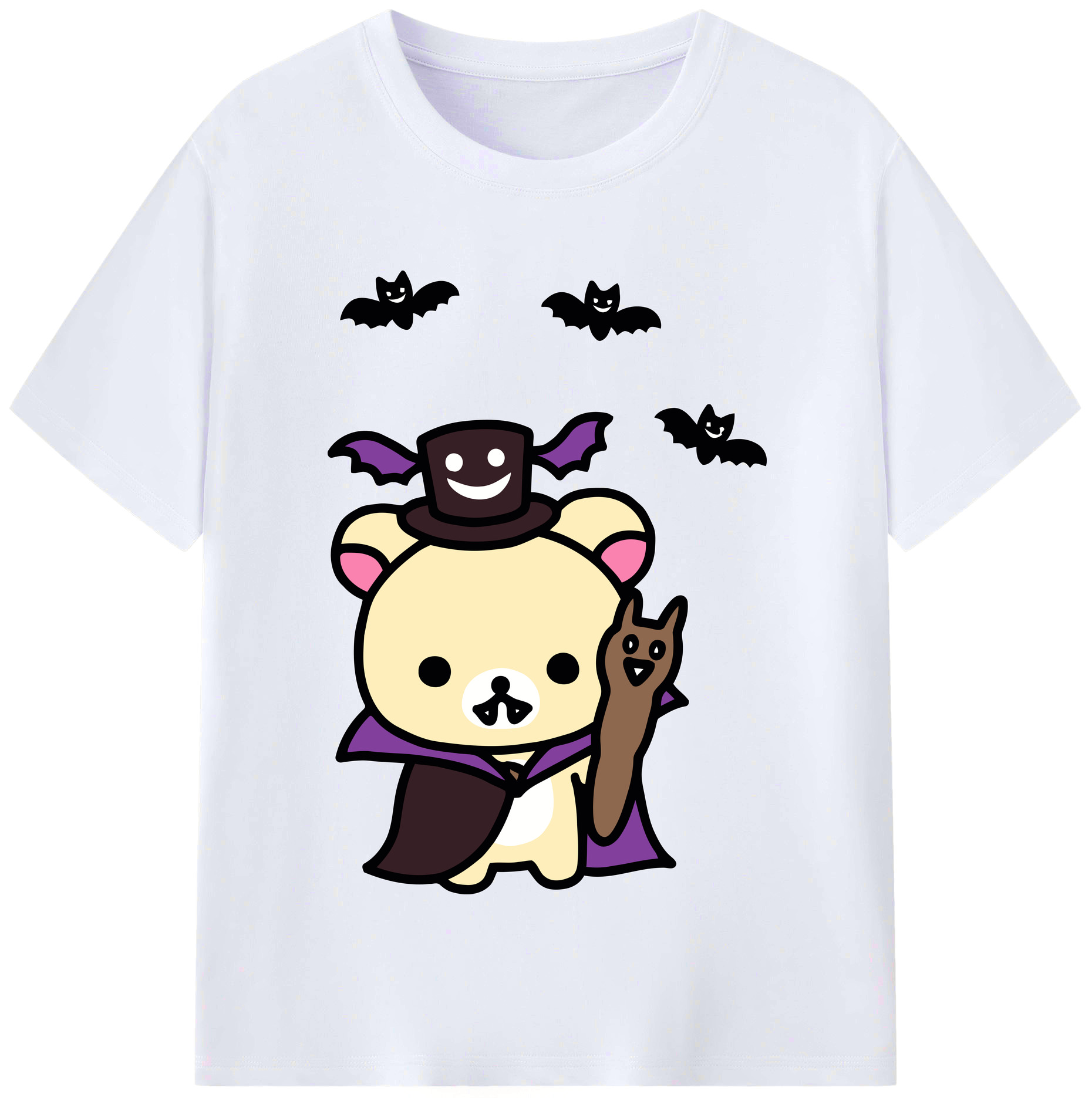 （画像用） リラックマ リラックマ キイロイトリ Rilakkuma Korilakkuma Kiiroitori レディースカジュアルプリントTシャツ（綿100％）
