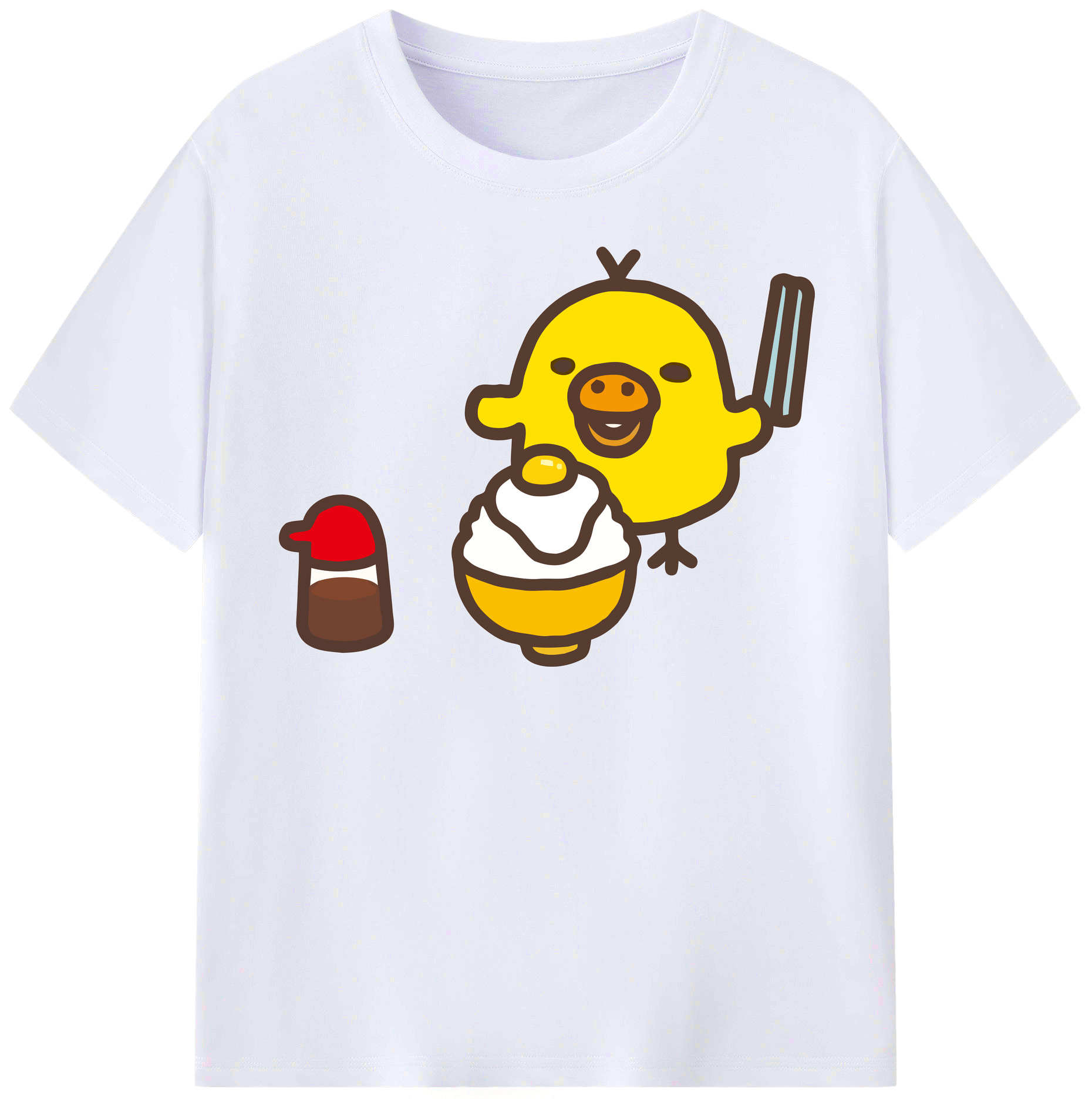 （画像用） リラックマ リラックマ キイロイトリ Rilakkuma Korilakkuma Kiiroitori レディースカジュアルプリントTシャツ（綿100％）